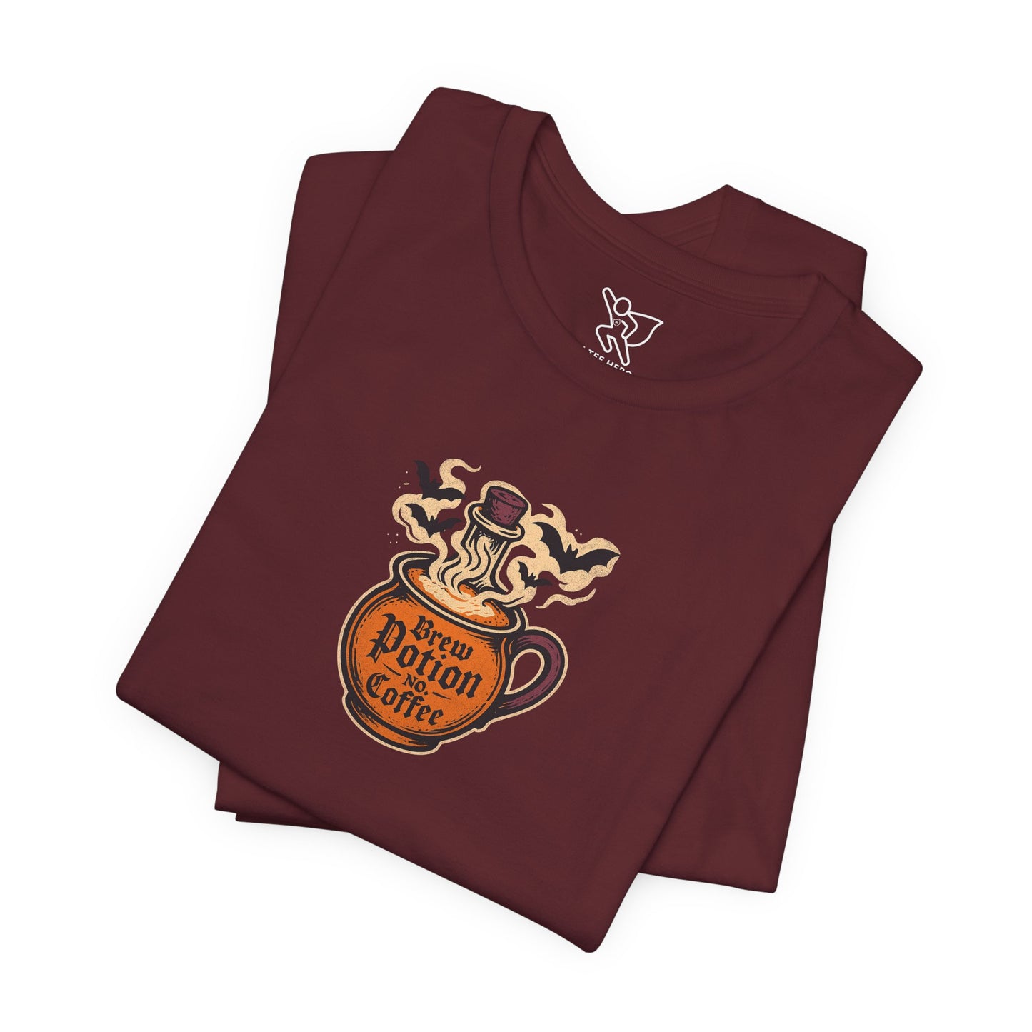 "Coffee Potion" Unisex Tee, Casual Wear, Gift for Coffee Lovers, Magical T-Shirt, Witchy Apparel, Coffee Enthusiast Presents