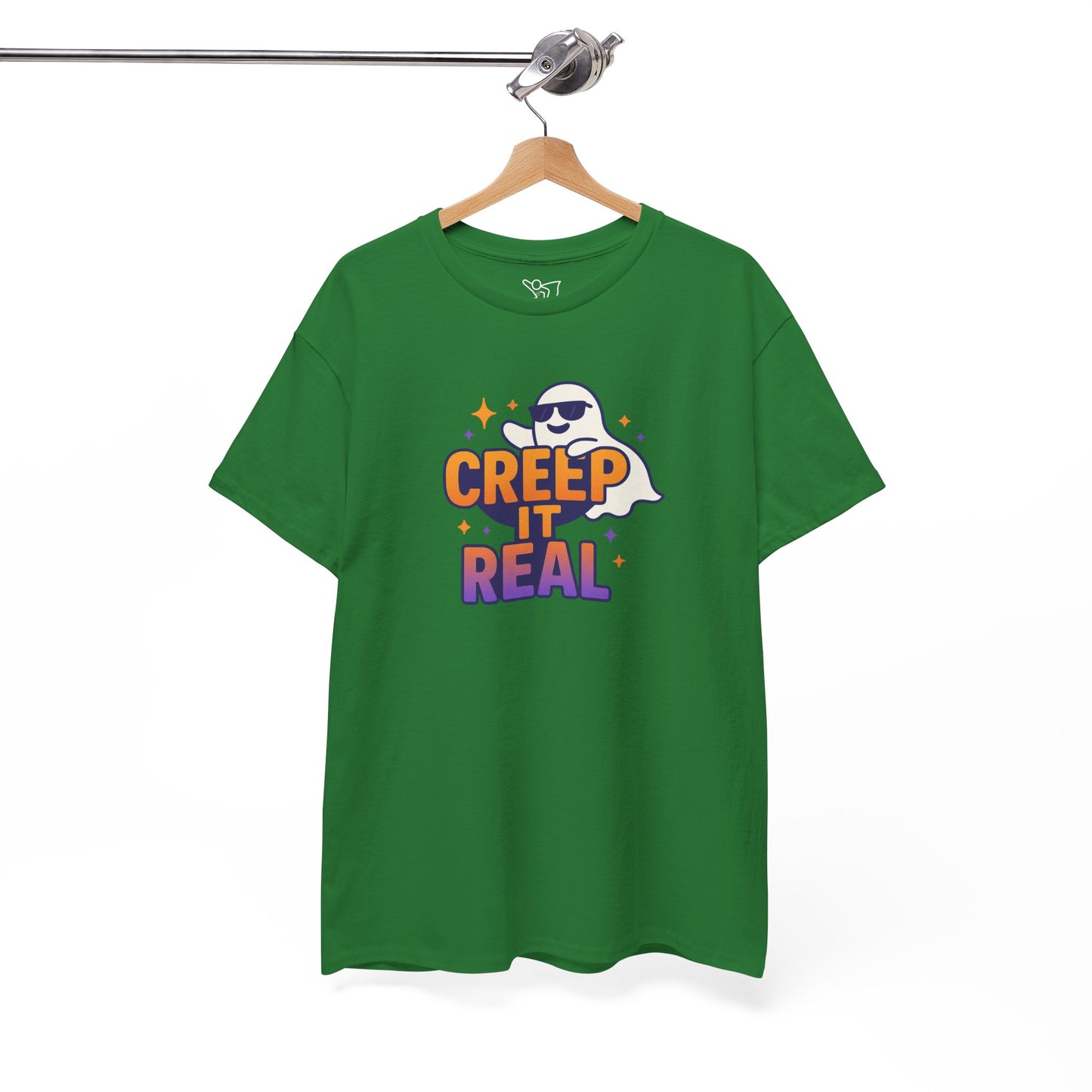 "Creep It Real" Halloween Humor Unisex Graphic Shirt, Ghost Lover Gift, Spooky Season Apparel, Funny Halloween T-Shirt