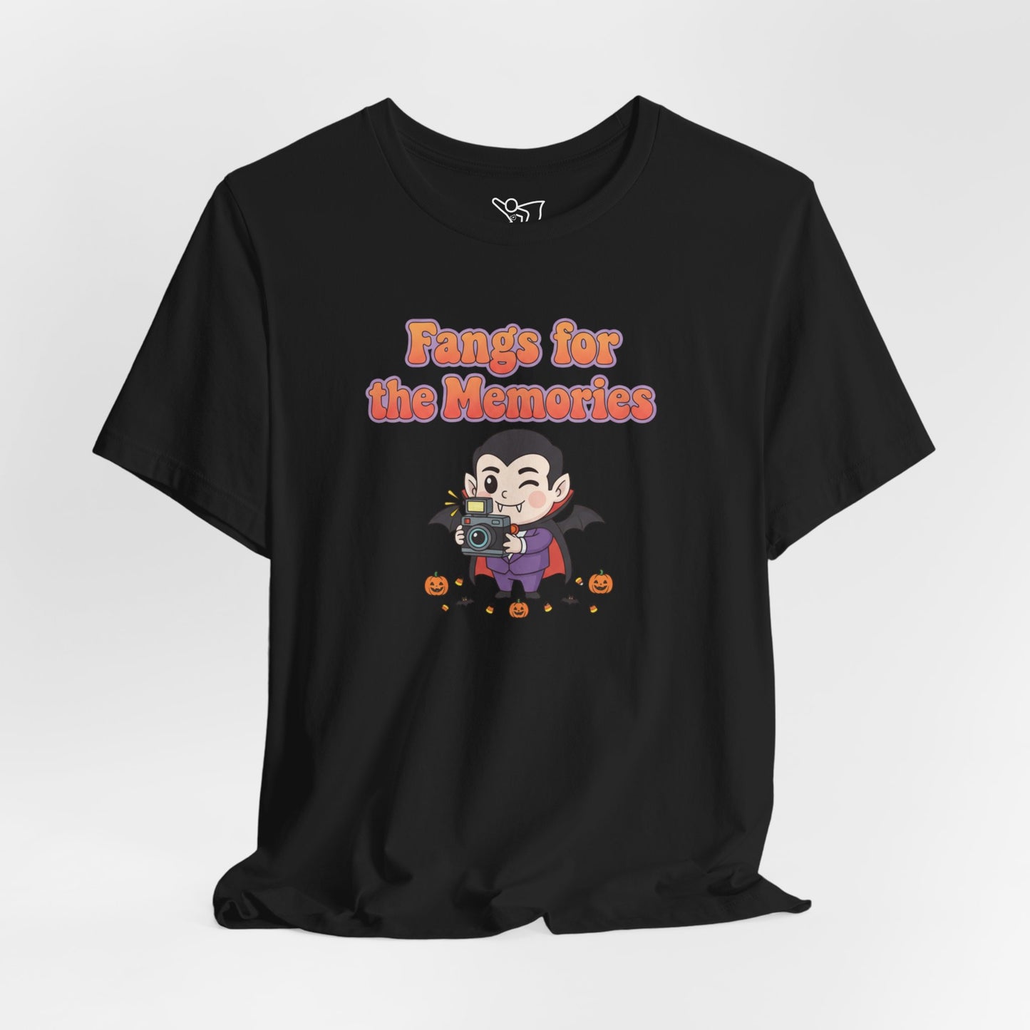 "Fangs for the Memories" Unisex Short Sleeve Shirt, Casual Halloween Outfit, Gift for Spooky Season, Halloween Shirt
