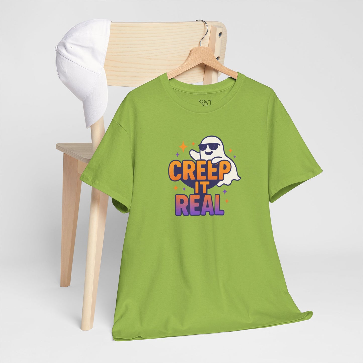 "Creep It Real" Halloween Humor Unisex Graphic Shirt, Ghost Lover Gift, Spooky Season Apparel, Funny Halloween T-Shirt