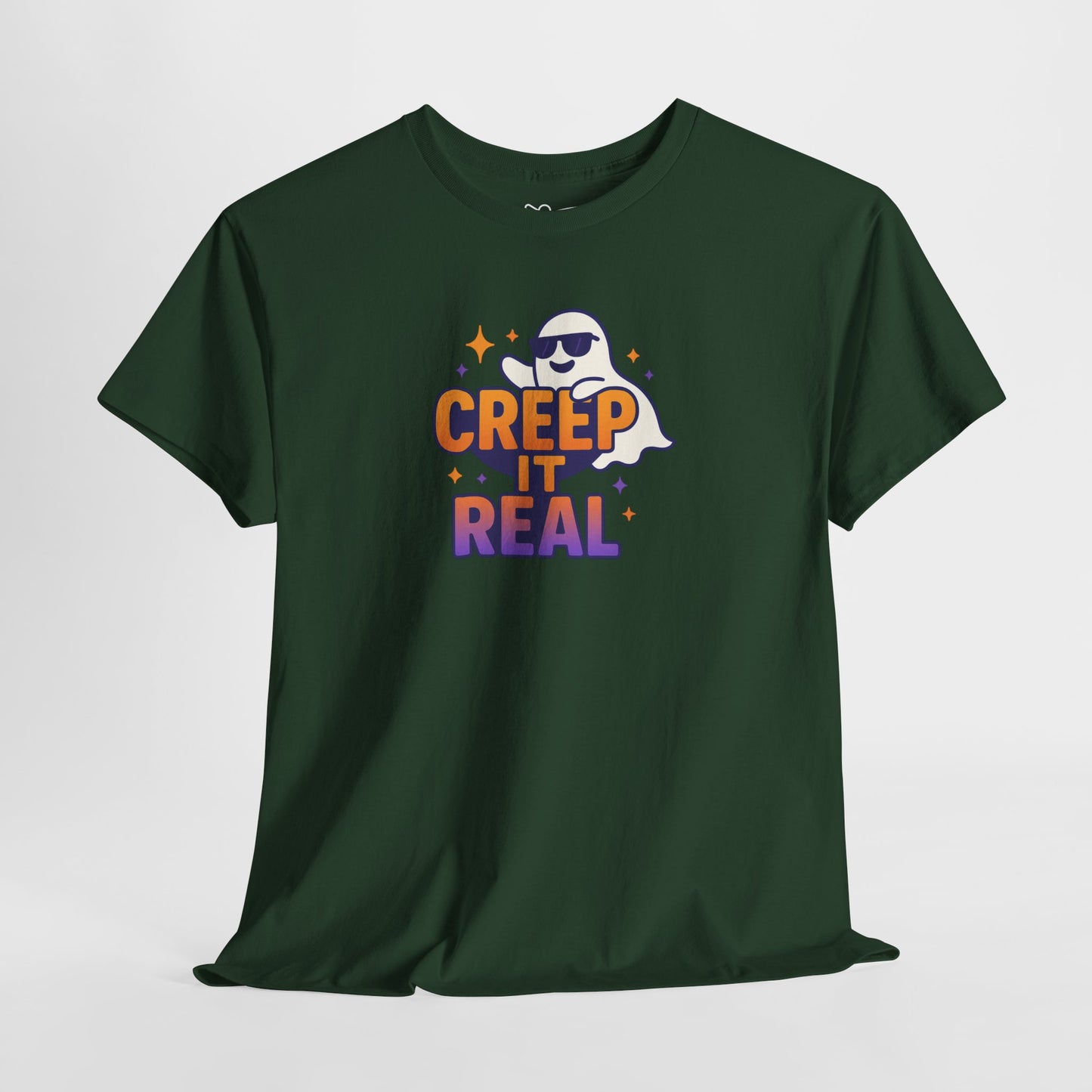 "Creep It Real" Halloween Humor Unisex Graphic Shirt, Ghost Lover Gift, Spooky Season Apparel, Funny Halloween T-Shirt