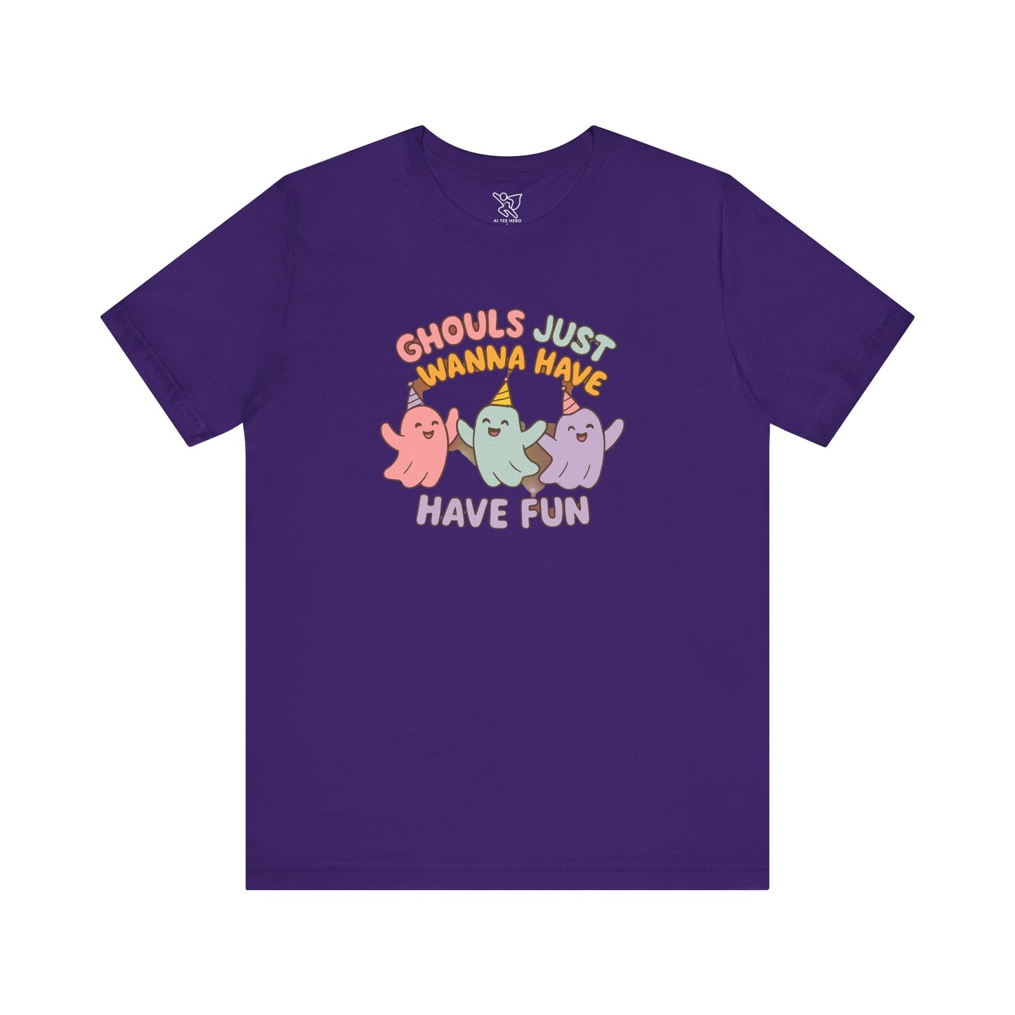 "Ghouls Just Wanna Have Fun" T-Shirt for Halloween, Unisex Graphic Shirt, Cute Ghosts Tee, Casual Wear, Gift for Friends