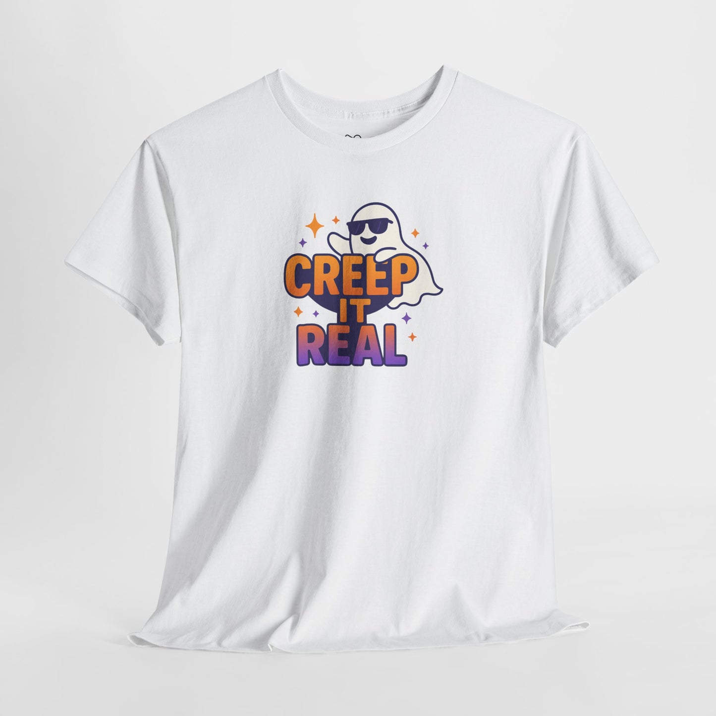 "Creep It Real" Halloween Humor Unisex Graphic Shirt, Ghost Lover Gift, Spooky Season Apparel, Funny Halloween T-Shirt