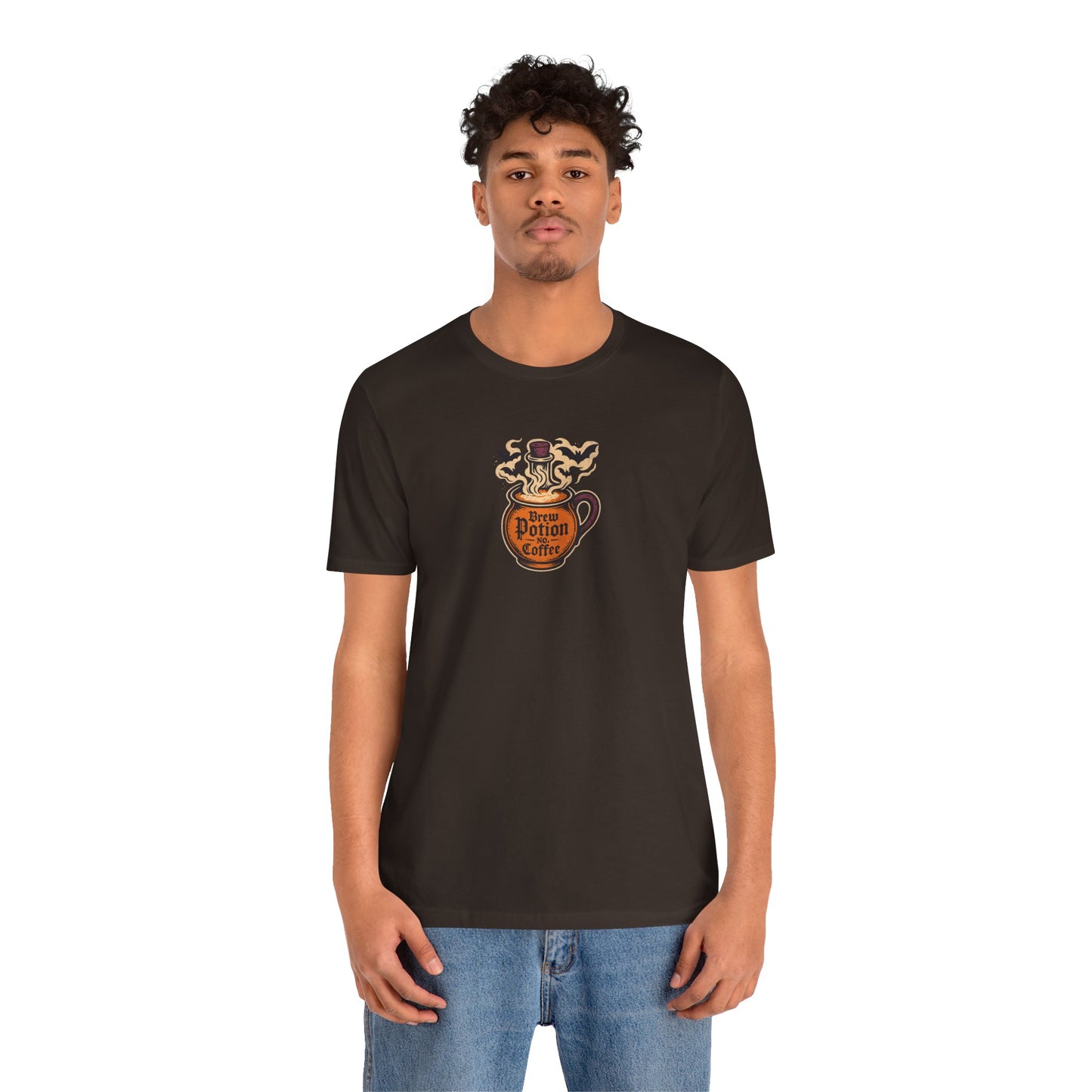 "Coffee Potion" Unisex Tee, Casual Wear, Gift for Coffee Lovers, Magical T-Shirt, Witchy Apparel, Coffee Enthusiast Presents