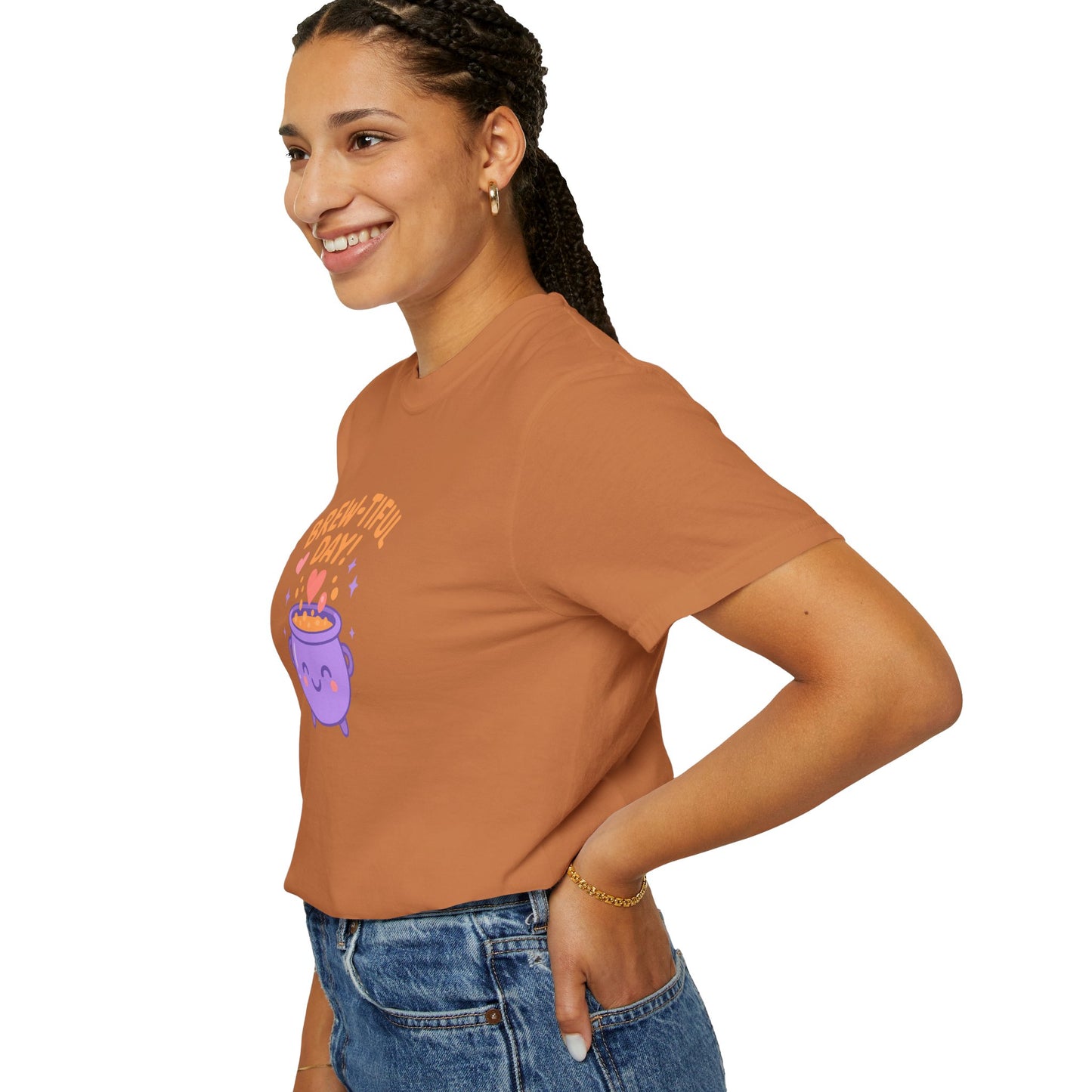 Brew-tiful Day T-Shirt, Cute Coffee Tee, Unisex Gift, Fun Humor Shirt, Coffee Lover Apparel, Casual Everyday Wear