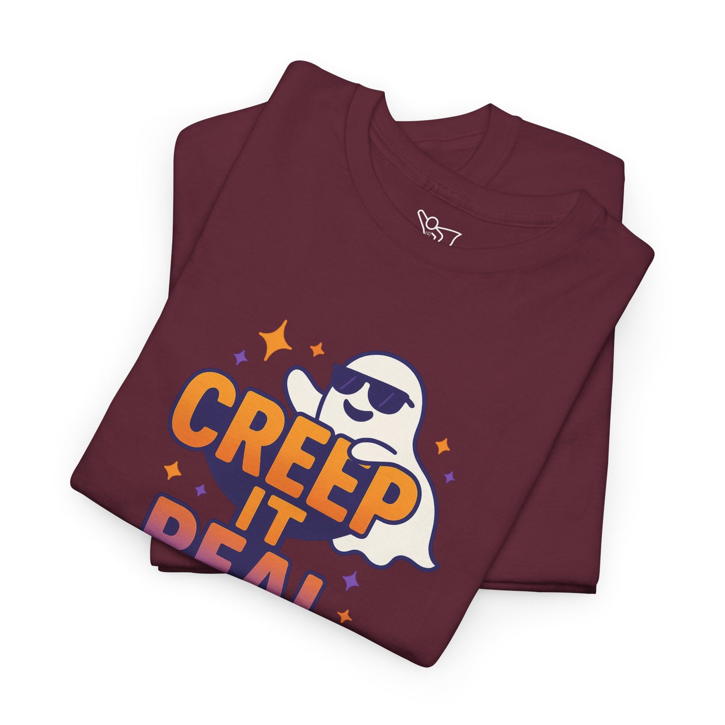 "Creep It Real" Halloween Humor Unisex Graphic Shirt, Ghost Lover Gift, Spooky Season Apparel, Funny Halloween T-Shirt