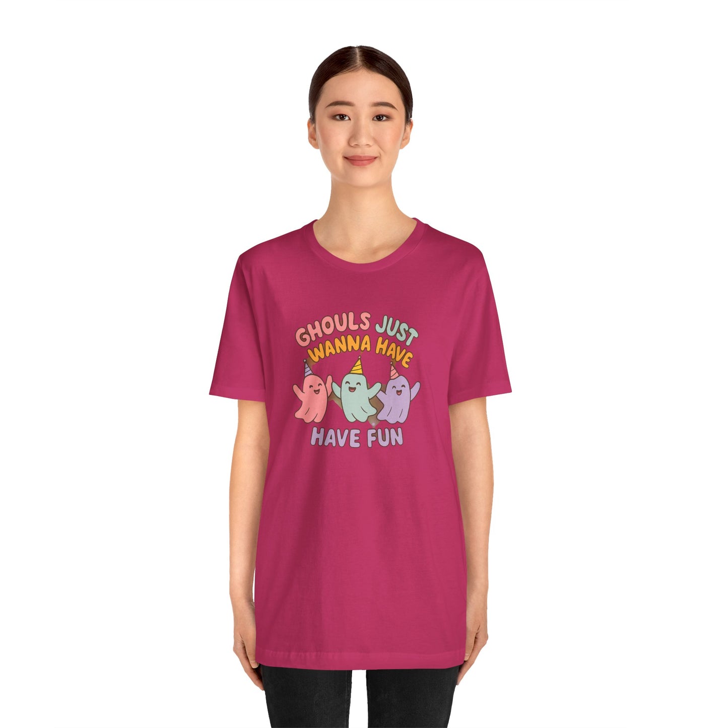 "Ghouls Just Wanna Have Fun" T-Shirt for Halloween, Unisex Graphic Shirt, Cute Ghosts Tee, Casual Wear, Gift for Friends