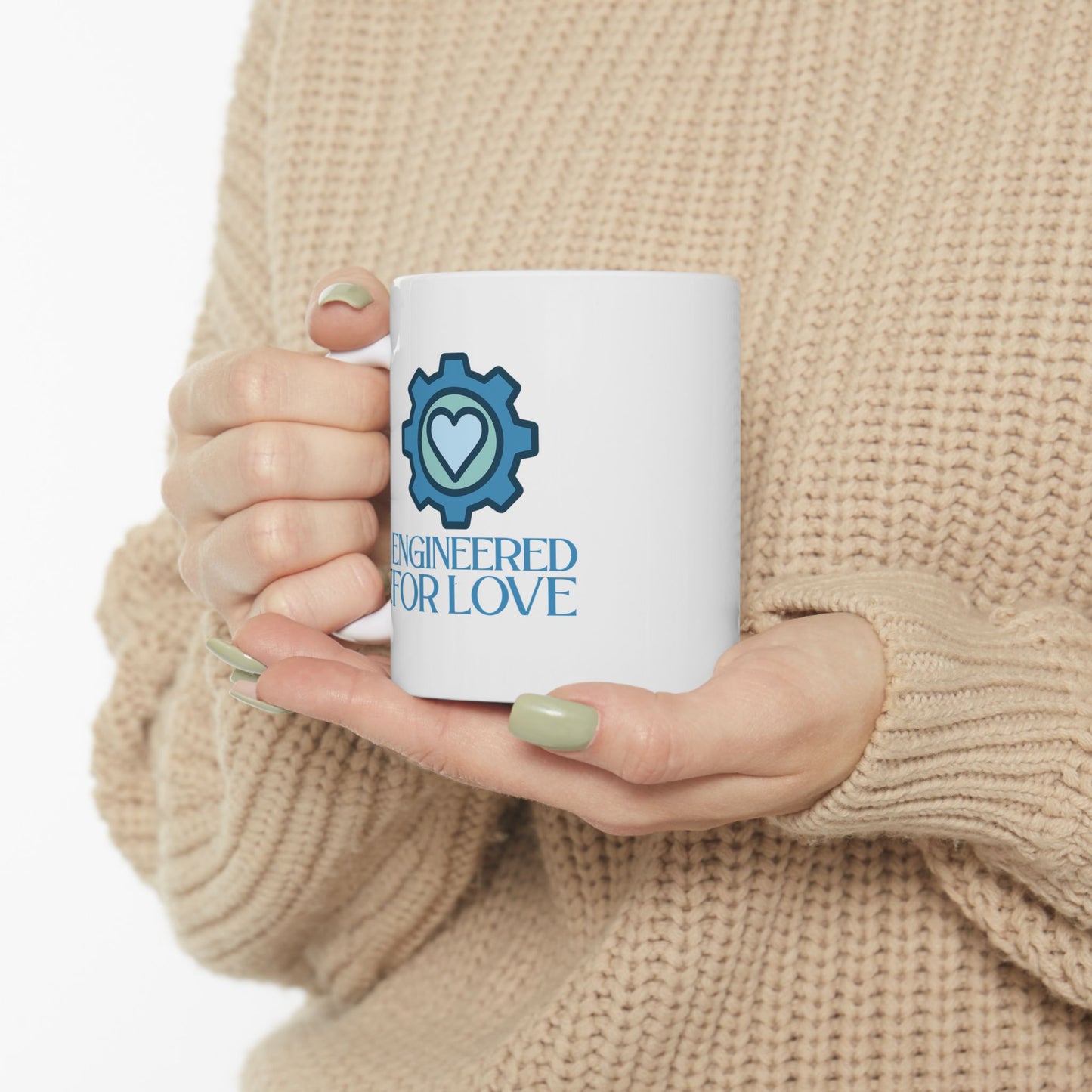 "Engineered for Love" Ceramic Mug - Coffee Lover's Gift, Personalized Drinkware, Customized Latte Cup, Unique Holiday Present, Tea [...]