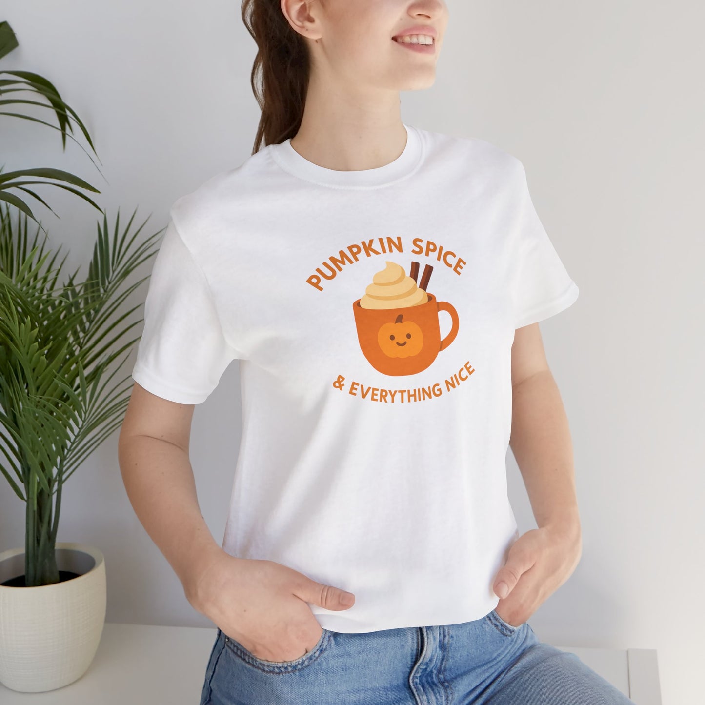 "Pumpkin Spice & Everything Nice" Fall T-Shirt, Autumn Fashion, Cozy Casual Wear, Pumpkin Lovers Gift, Seasonal Apparel