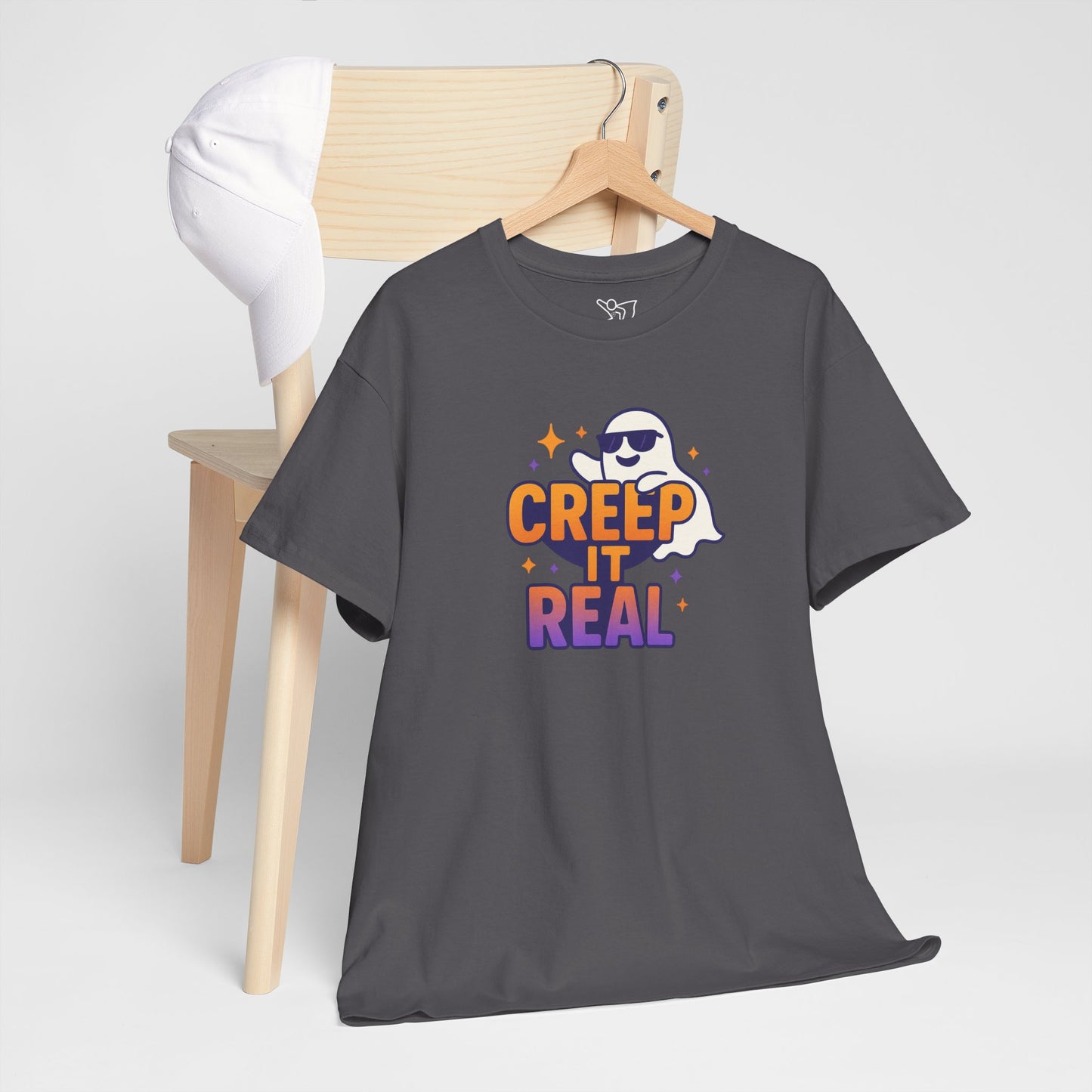 "Creep It Real" Halloween Humor Unisex Graphic Shirt, Ghost Lover Gift, Spooky Season Apparel, Funny Halloween T-Shirt