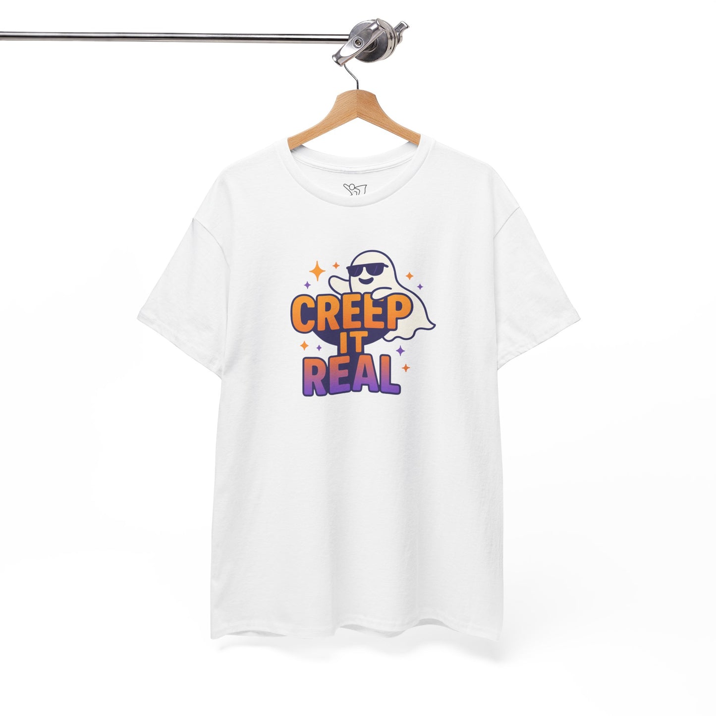 "Creep It Real" Halloween Humor Unisex Graphic Shirt, Ghost Lover Gift, Spooky Season Apparel, Funny Halloween T-Shirt