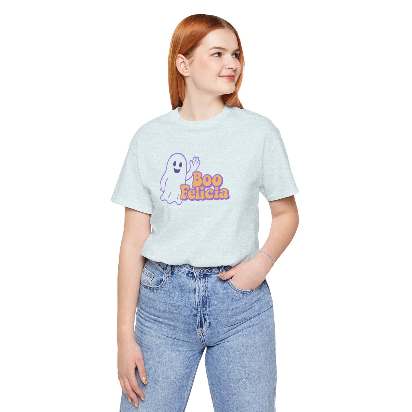 "Boo Felicia Ghost" Unisex Halloween T-Shirt, Spooky Apparel, Fun Gift, Casual Wear, Holiday Shirt