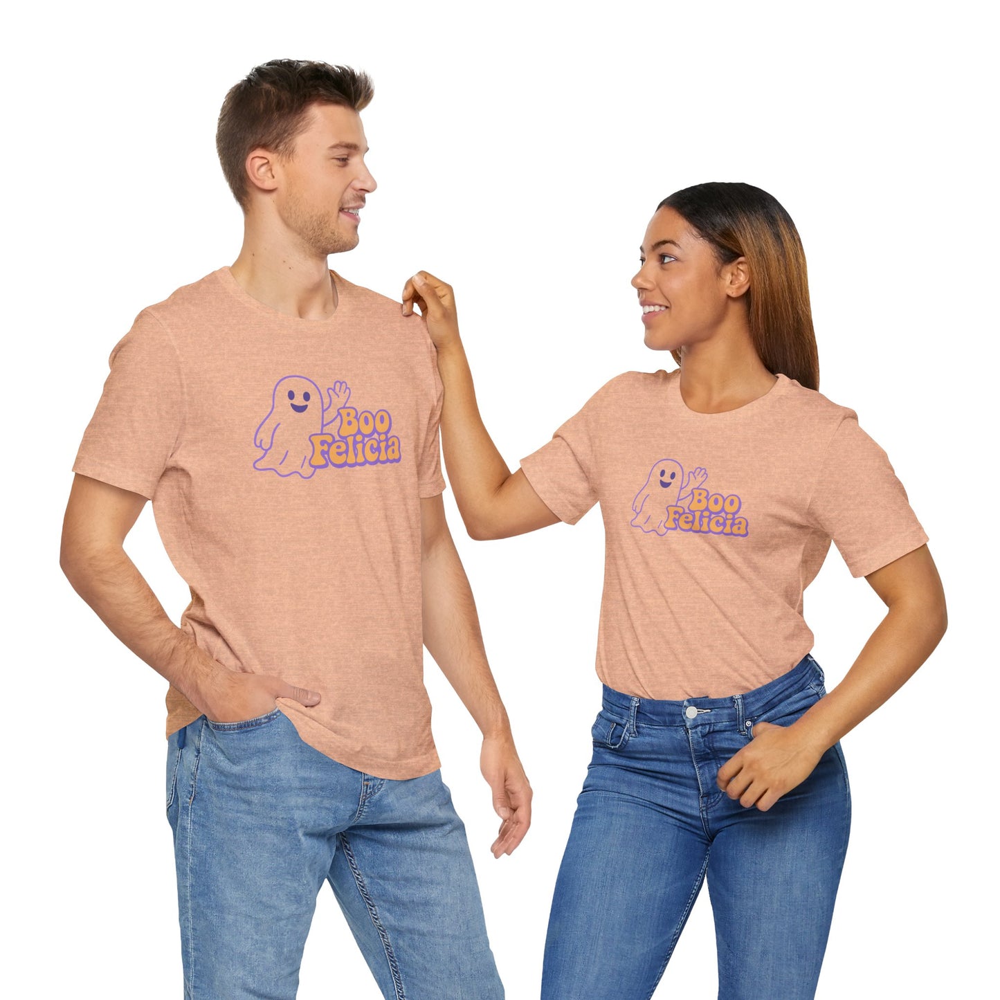 "Boo Felicia Ghost" Unisex Halloween T-Shirt, Spooky Apparel, Fun Gift, Casual Wear, Holiday Shirt