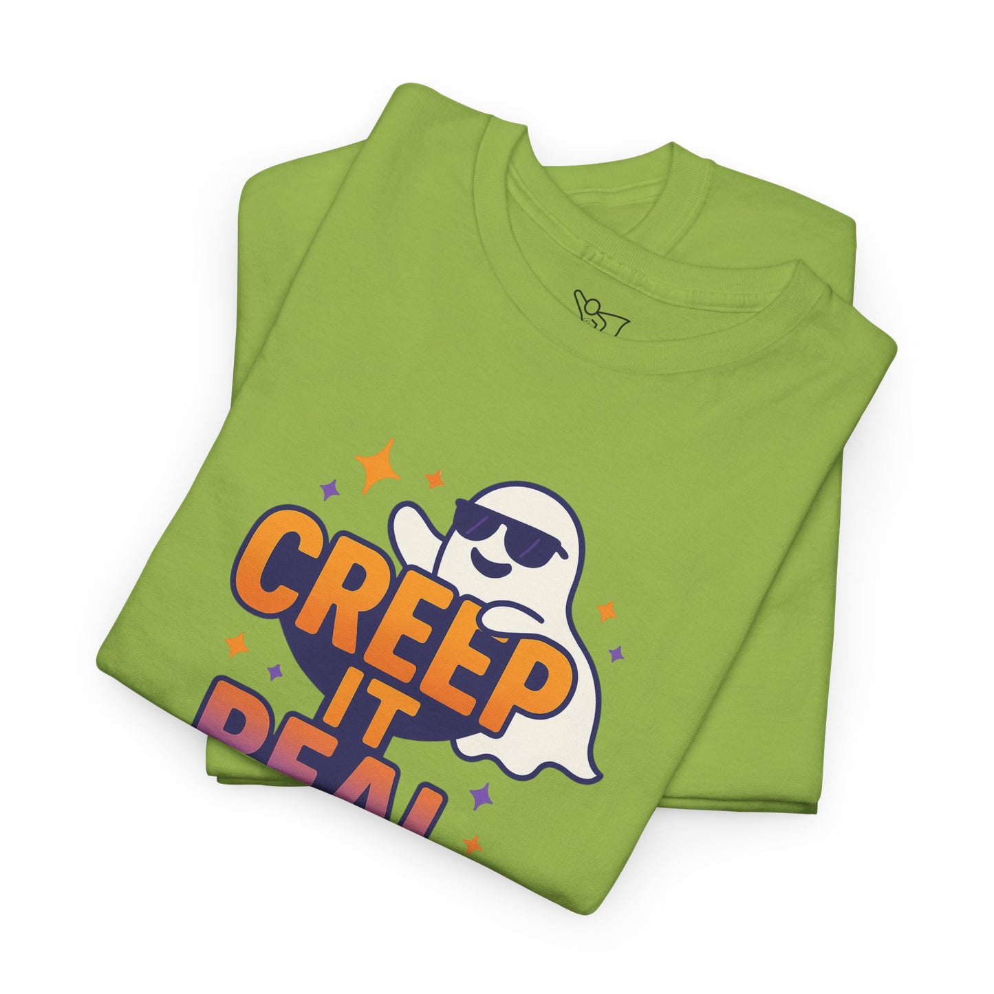 "Creep It Real" Halloween Humor Unisex Graphic Shirt, Ghost Lover Gift, Spooky Season Apparel, Funny Halloween T-Shirt