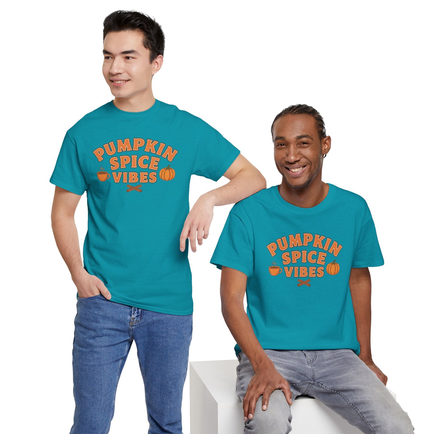 "Pumpkin Spice Vibes" Unisex Autumn T-Shirt for Fall, Cozy Apparel, Pumpkin Lover Gift, Halloween Party Wear
