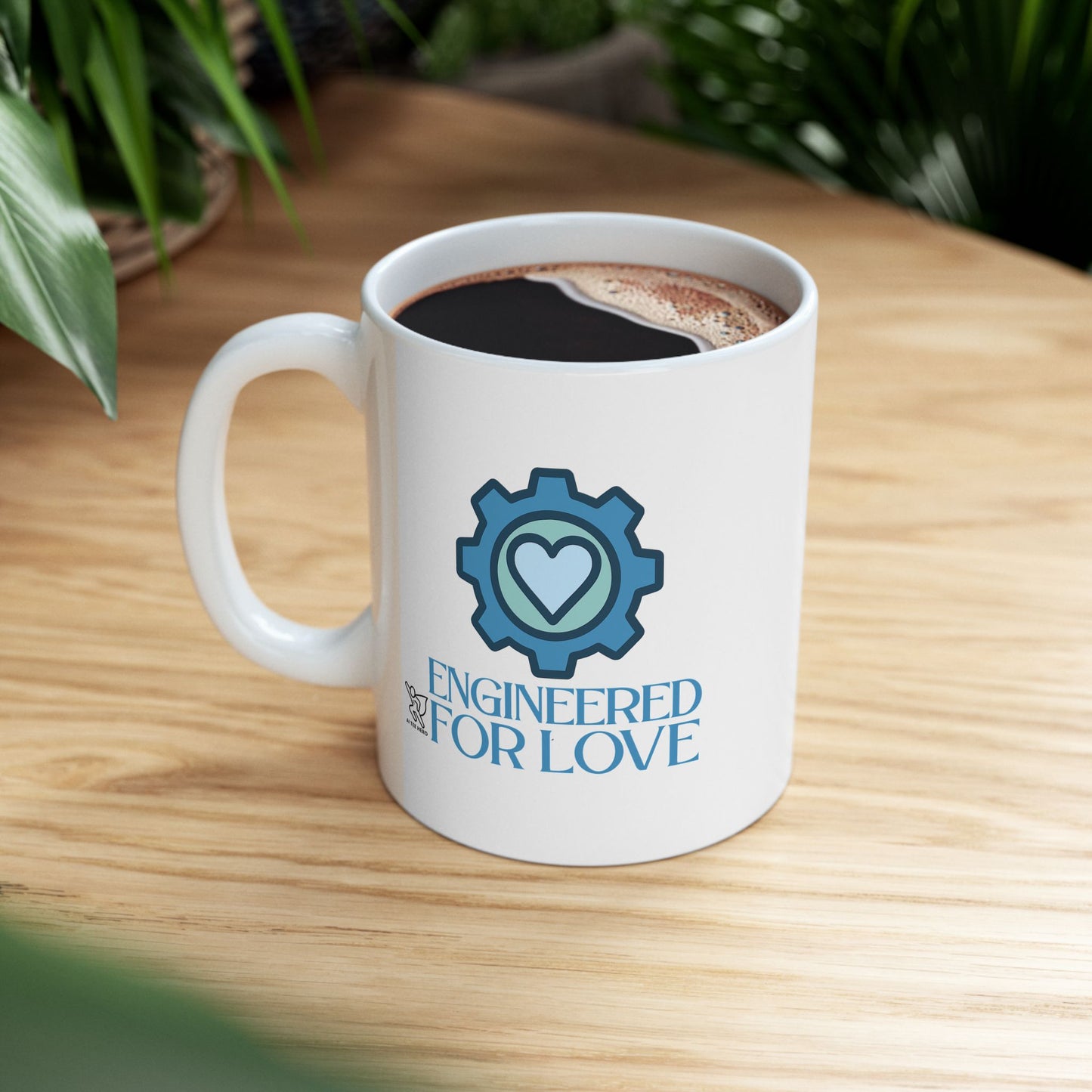 "Engineered for Love" Ceramic Mug - Coffee Lover's Gift, Personalized Drinkware, Customized Latte Cup, Unique Holiday Present, Tea [...]