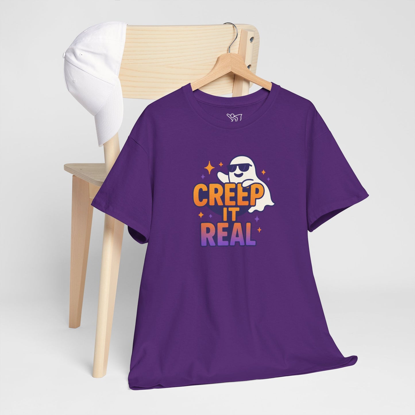 "Creep It Real" Halloween Humor Unisex Graphic Shirt, Ghost Lover Gift, Spooky Season Apparel, Funny Halloween T-Shirt