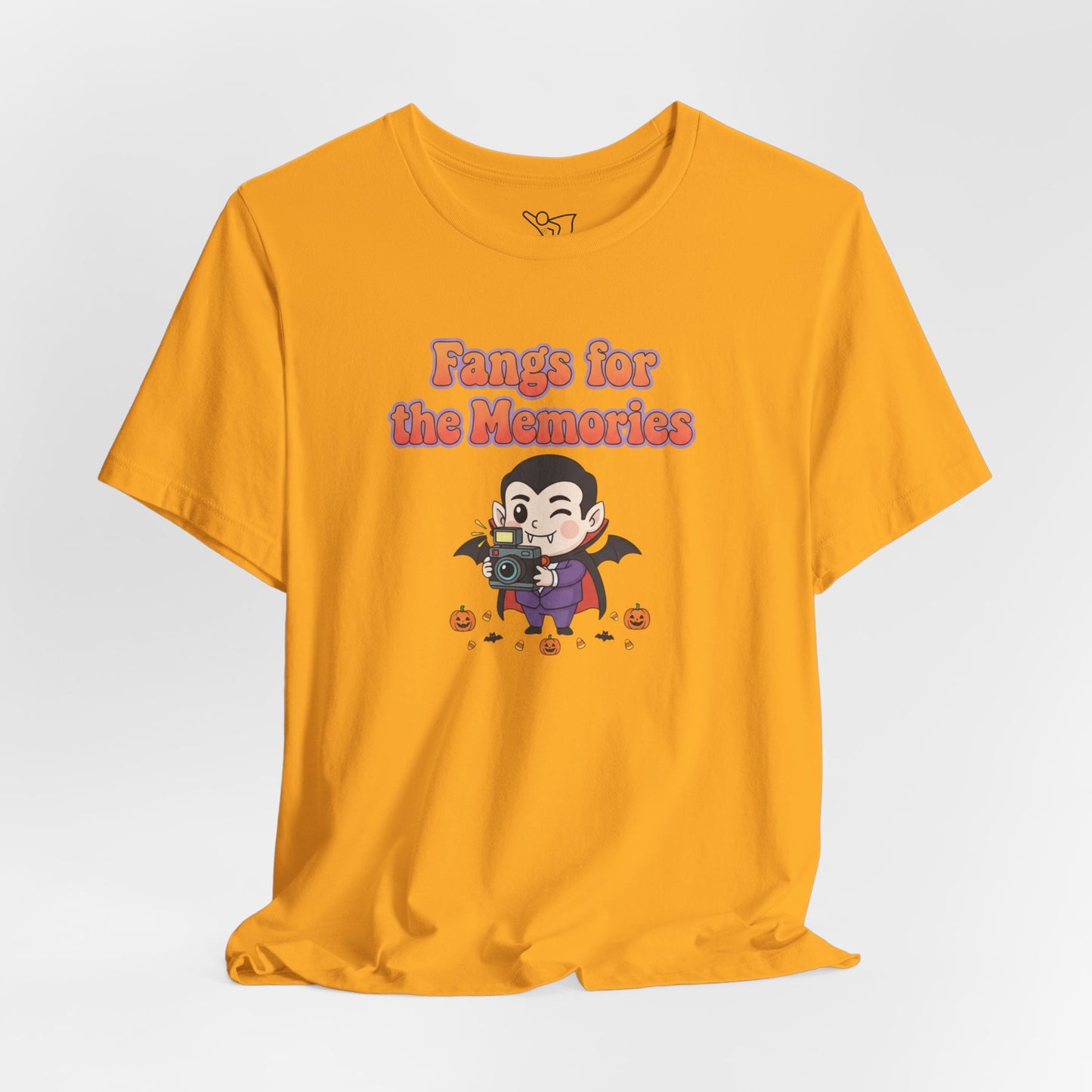 "Fangs for the Memories" Unisex Short Sleeve Shirt, Casual Halloween Outfit, Gift for Spooky Season, Halloween Shirt