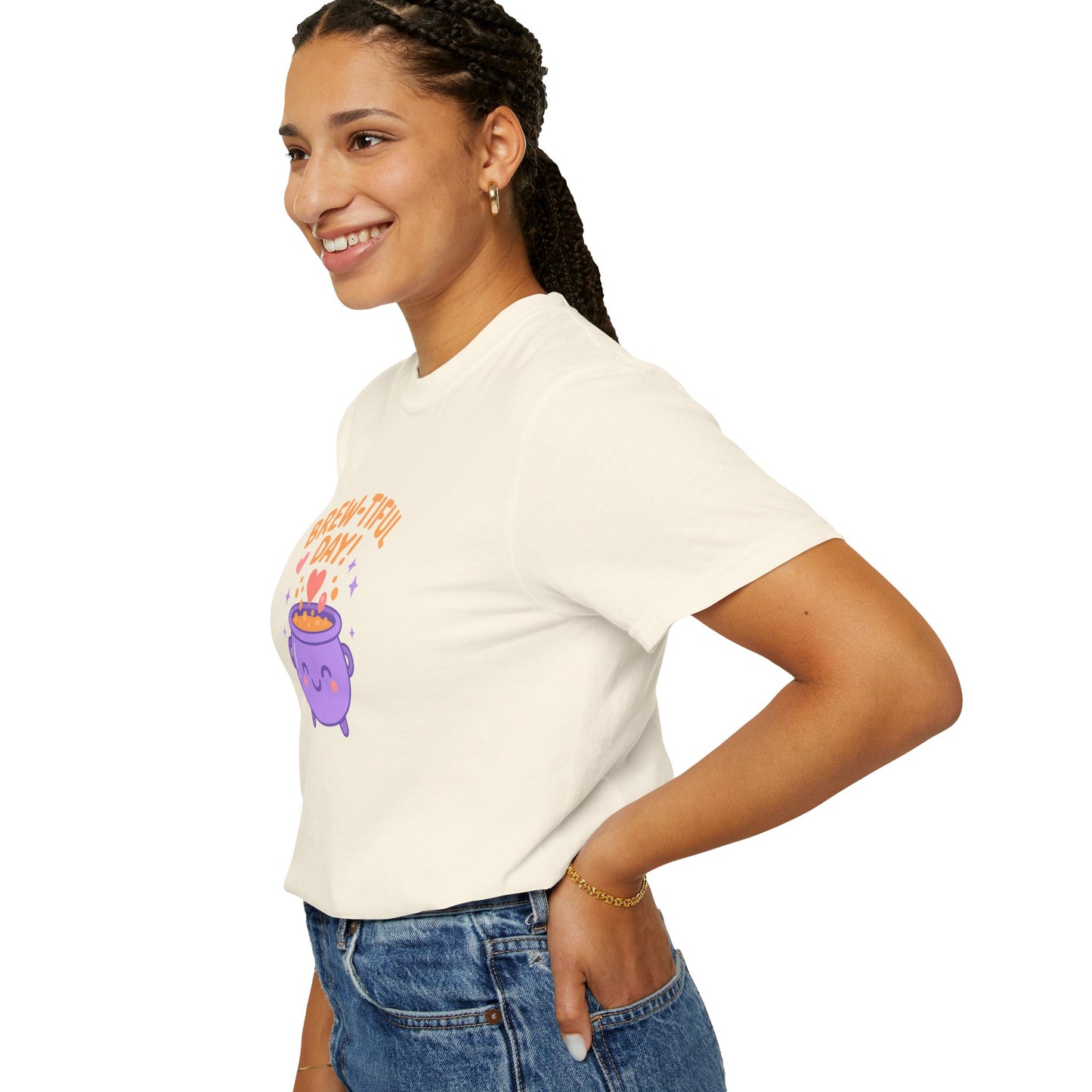 Brew-tiful Day T-Shirt, Cute Coffee Tee, Unisex Gift, Fun Humor Shirt, Coffee Lover Apparel, Casual Everyday Wear
