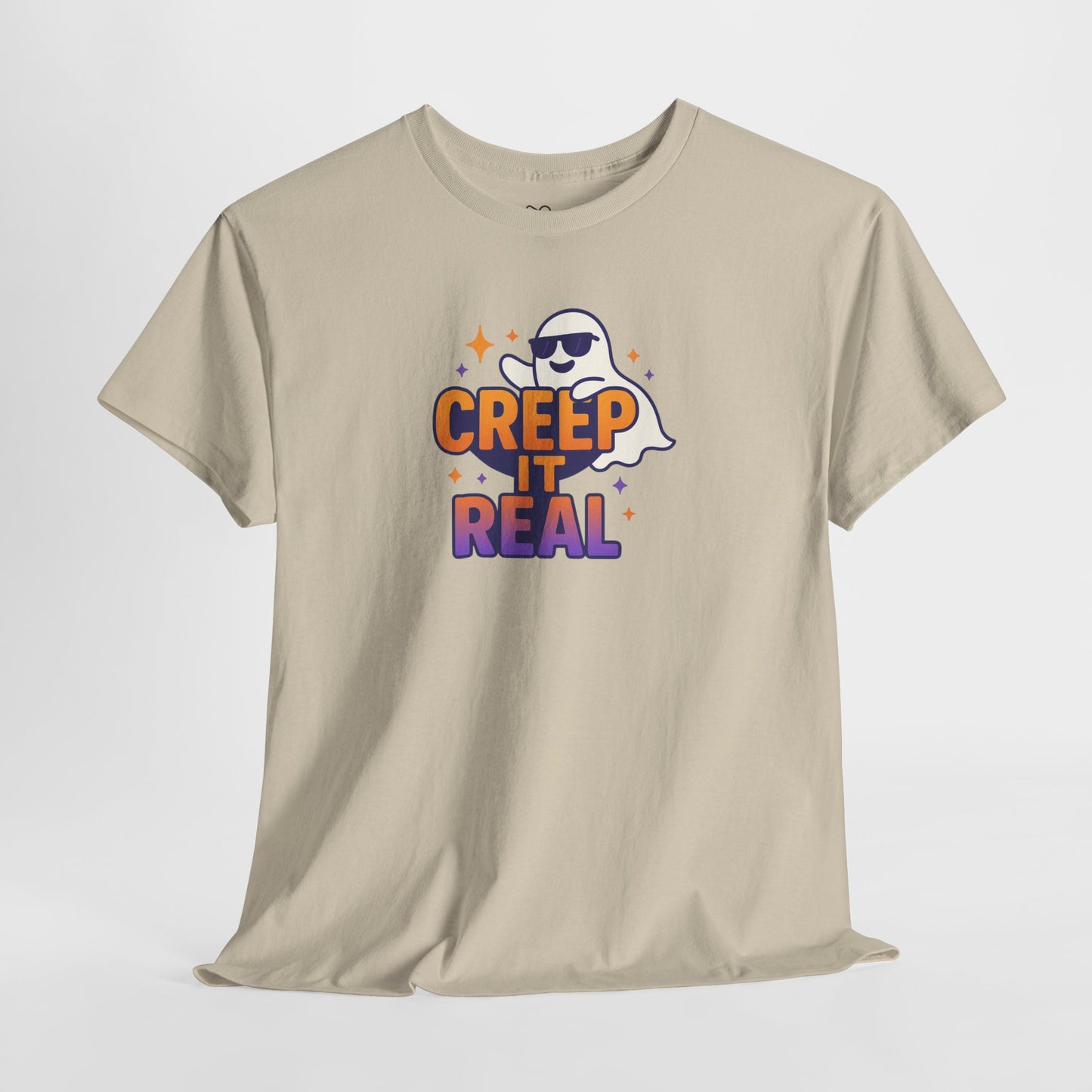 "Creep It Real" Halloween Humor Unisex Graphic Shirt, Ghost Lover Gift, Spooky Season Apparel, Funny Halloween T-Shirt