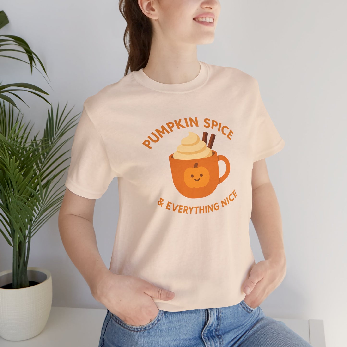 "Pumpkin Spice & Everything Nice" Fall T-Shirt, Autumn Fashion, Cozy Casual Wear, Pumpkin Lovers Gift, Seasonal Apparel