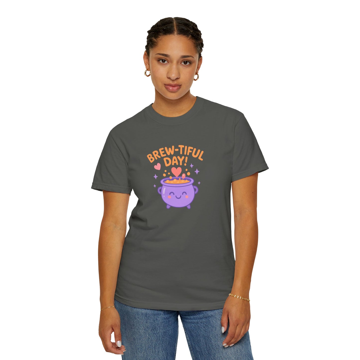 Brew-tiful Day T-Shirt, Cute Coffee Tee, Unisex Gift, Fun Humor Shirt, Coffee Lover Apparel, Casual Everyday Wear