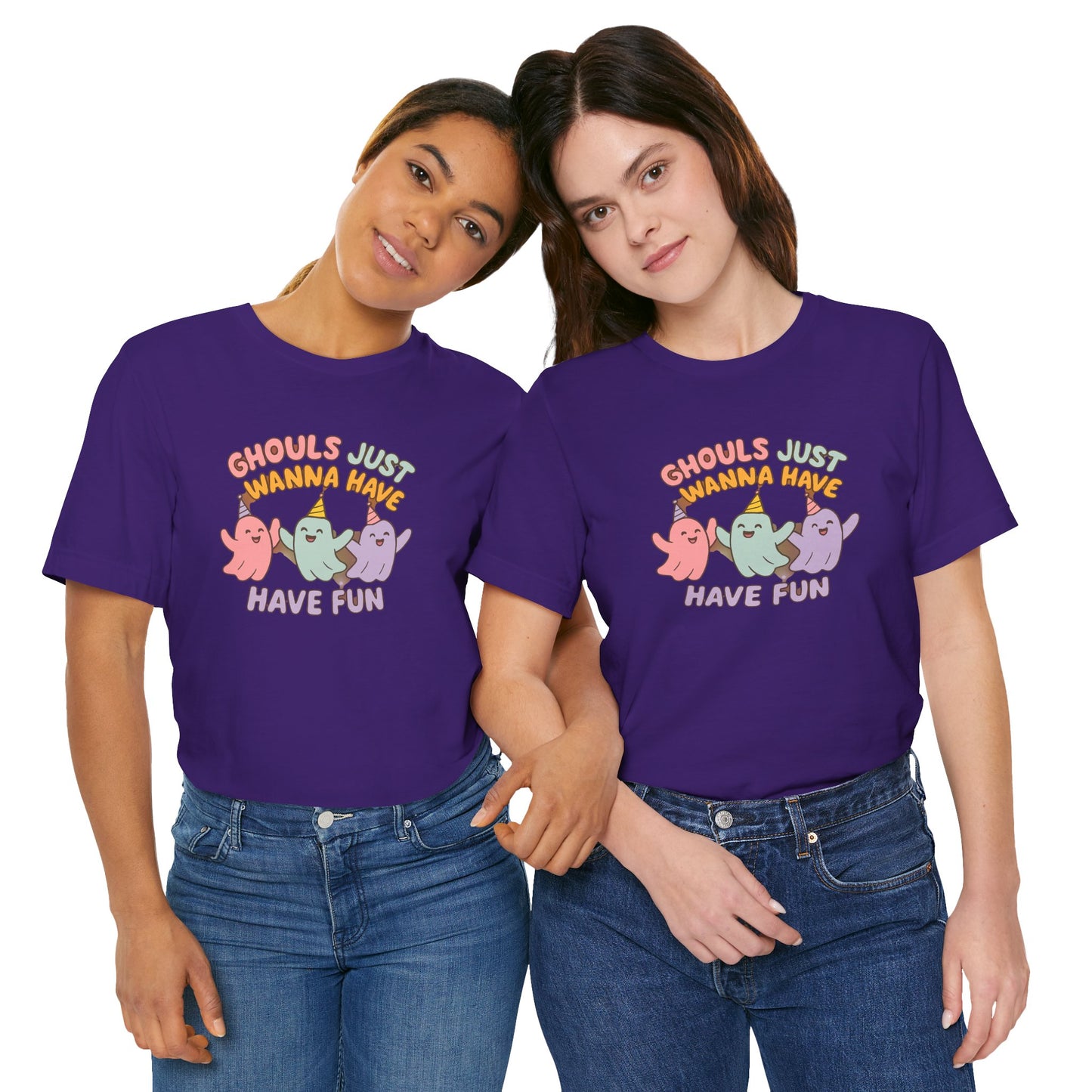 "Ghouls Just Wanna Have Fun" T-Shirt for Halloween, Unisex Graphic Shirt, Cute Ghosts Tee, Casual Wear, Gift for Friends