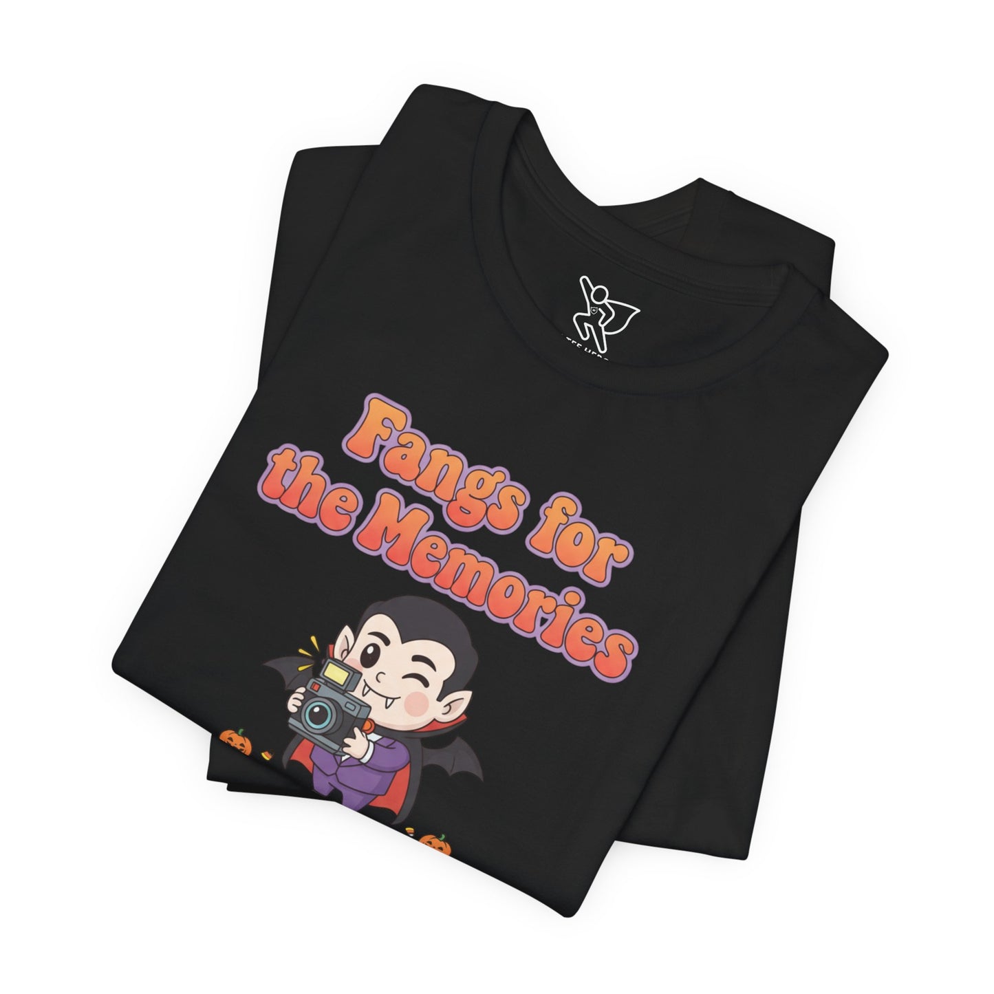 "Fangs for the Memories" Unisex Short Sleeve Shirt, Casual Halloween Outfit, Gift for Spooky Season, Halloween Shirt