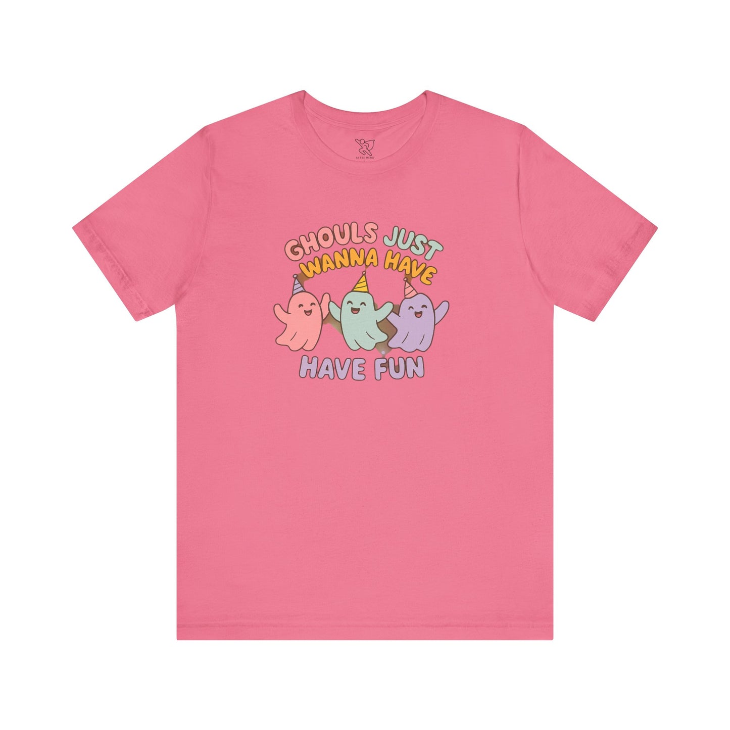 "Ghouls Just Wanna Have Fun" T-Shirt for Halloween, Unisex Graphic Shirt, Cute Ghosts Tee, Casual Wear, Gift for Friends