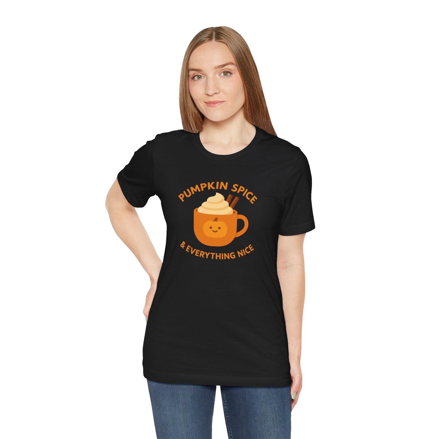 "Pumpkin Spice & Everything Nice" Fall T-Shirt, Autumn Fashion, Cozy Casual Wear, Pumpkin Lovers Gift, Seasonal Apparel