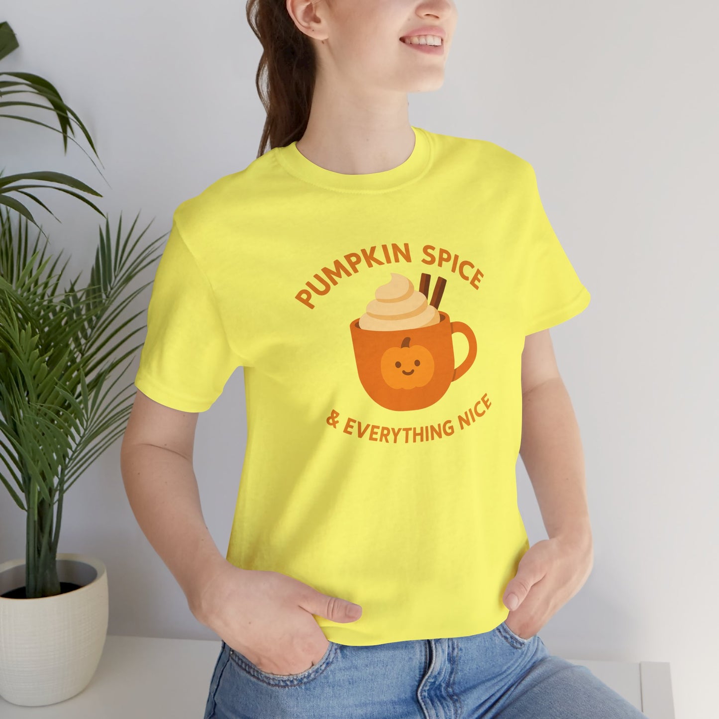 "Pumpkin Spice & Everything Nice" Fall T-Shirt, Autumn Fashion, Cozy Casual Wear, Pumpkin Lovers Gift, Seasonal Apparel