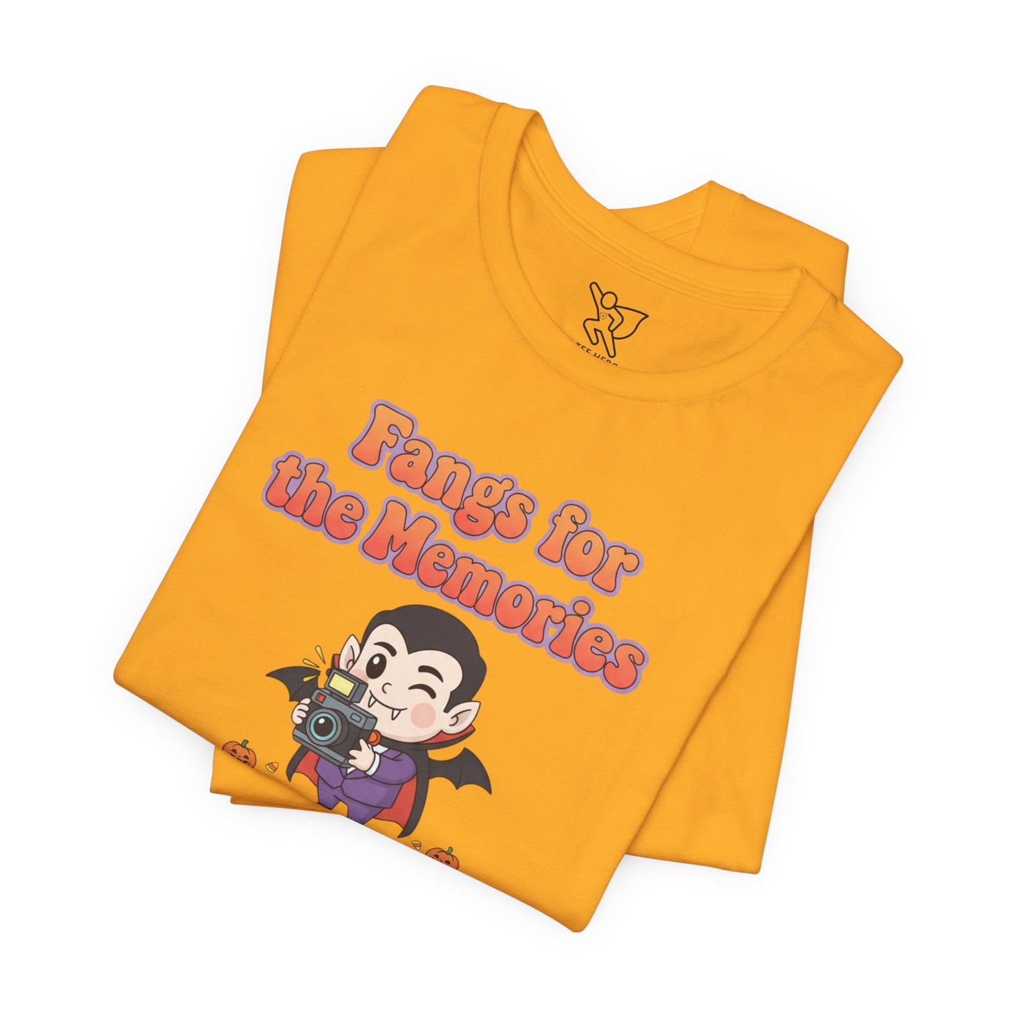 "Fangs for the Memories" Unisex Short Sleeve Shirt, Casual Halloween Outfit, Gift for Spooky Season, Halloween Shirt