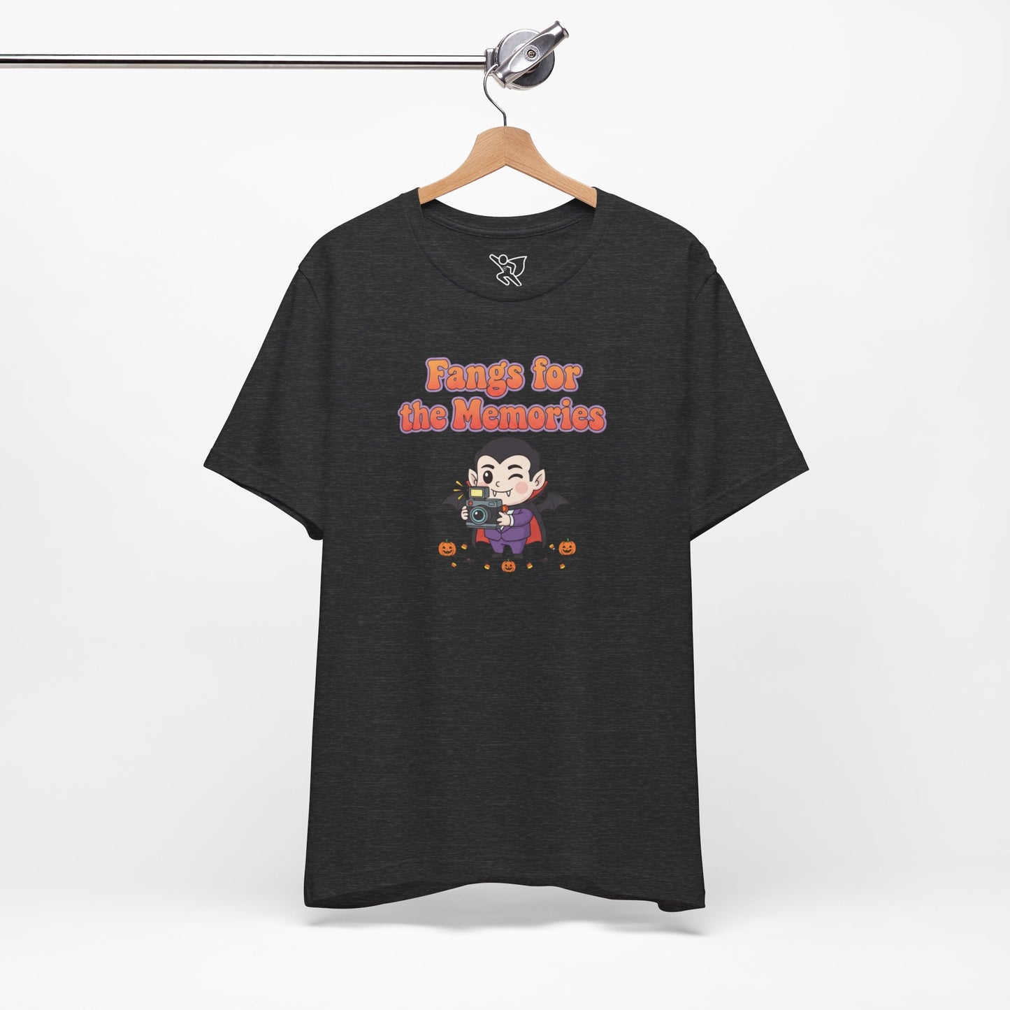 "Fangs for the Memories" Unisex Short Sleeve Shirt, Casual Halloween Outfit, Gift for Spooky Season, Halloween Shirt