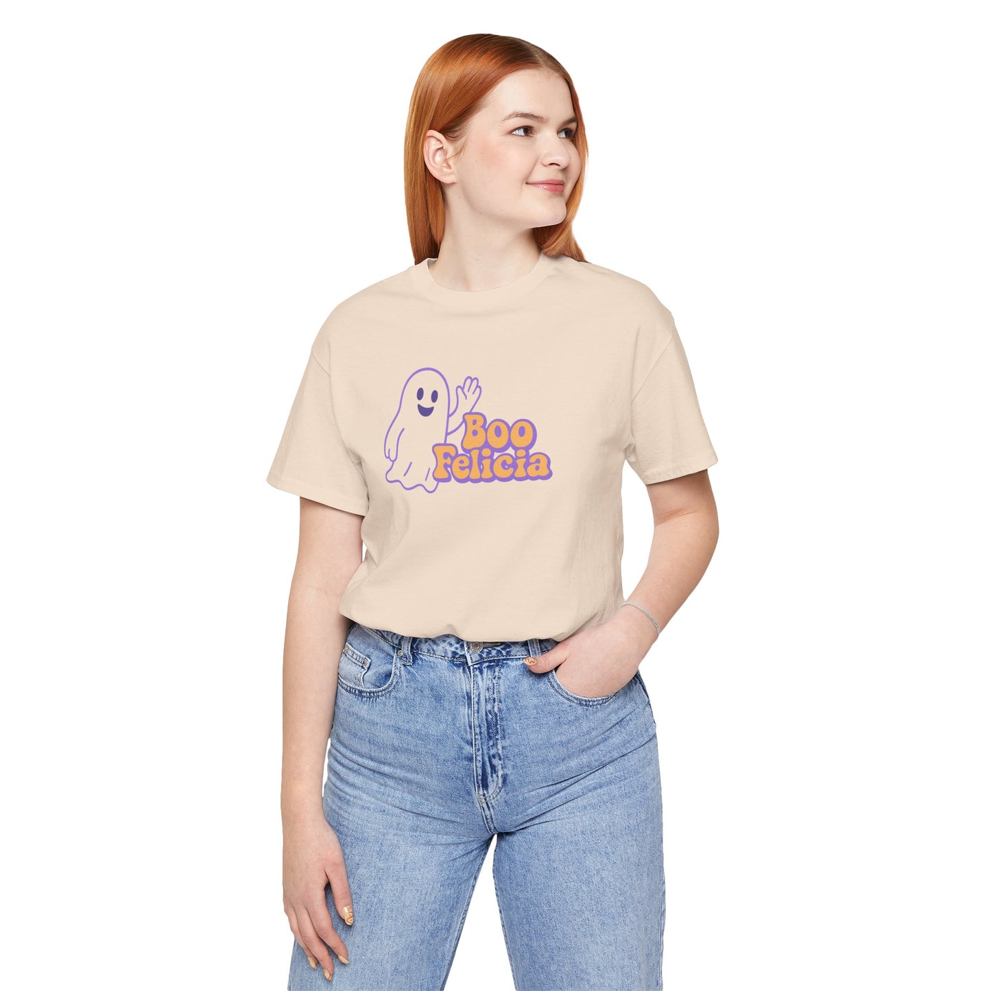 "Boo Felicia Ghost" Unisex Halloween T-Shirt, Spooky Apparel, Fun Gift, Casual Wear, Holiday Shirt