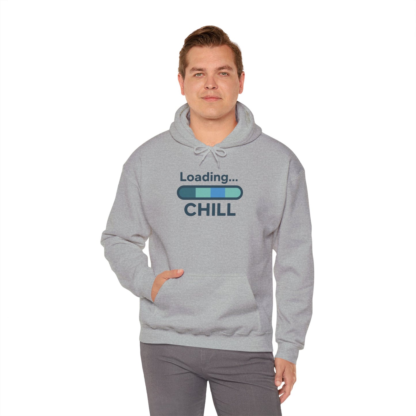 "Loading Chill" Unisex Hoodie, Cozy Sweatshirt for Relaxation, Perfect for Gifts, Chill Vibes, Casual Wear