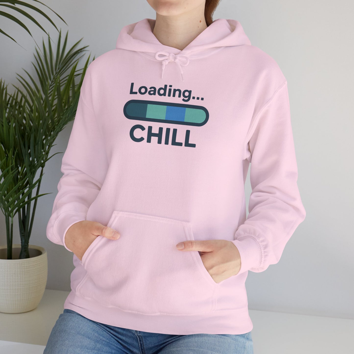 "Loading Chill" Unisex Hoodie, Cozy Sweatshirt for Relaxation, Perfect for Gifts, Chill Vibes, Casual Wear
