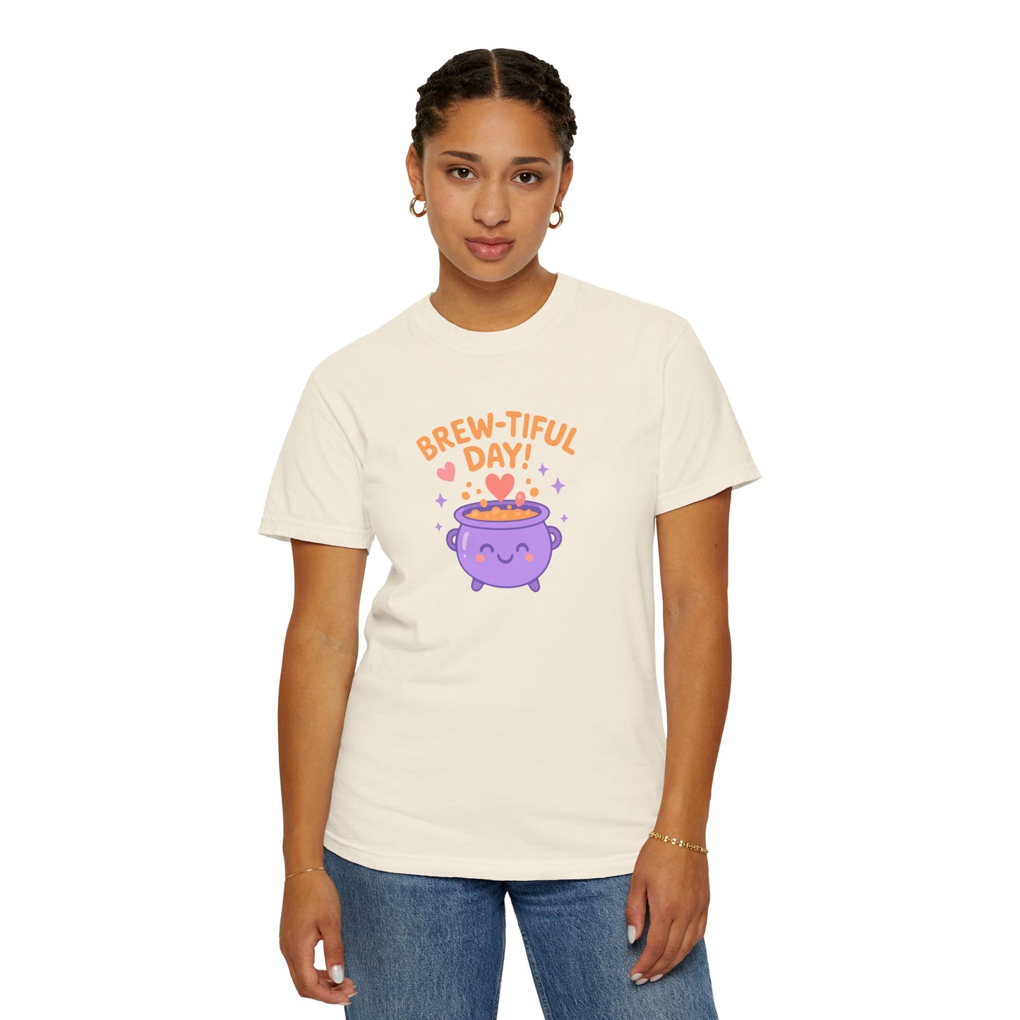 Brew-tiful Day T-Shirt, Cute Coffee Tee, Unisex Gift, Fun Humor Shirt, Coffee Lover Apparel, Casual Everyday Wear