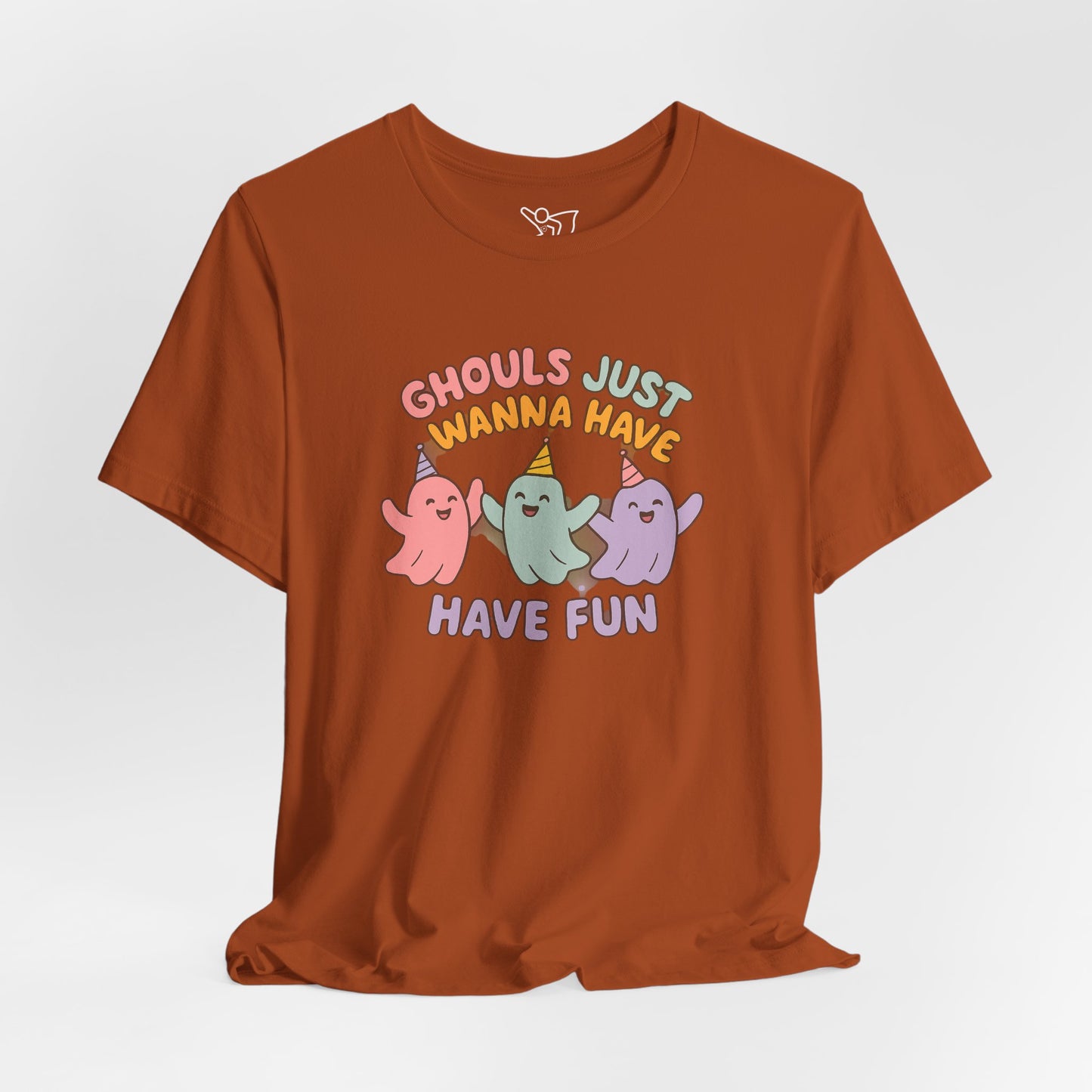 "Ghouls Just Wanna Have Fun" T-Shirt for Halloween, Unisex Graphic Shirt, Cute Ghosts Tee, Casual Wear, Gift for Friends