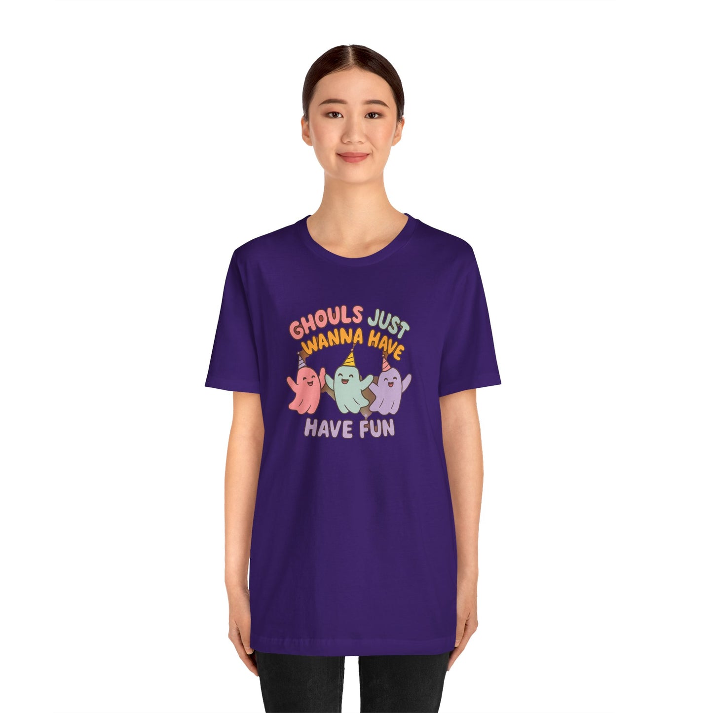 "Ghouls Just Wanna Have Fun" T-Shirt for Halloween, Unisex Graphic Shirt, Cute Ghosts Tee, Casual Wear, Gift for Friends