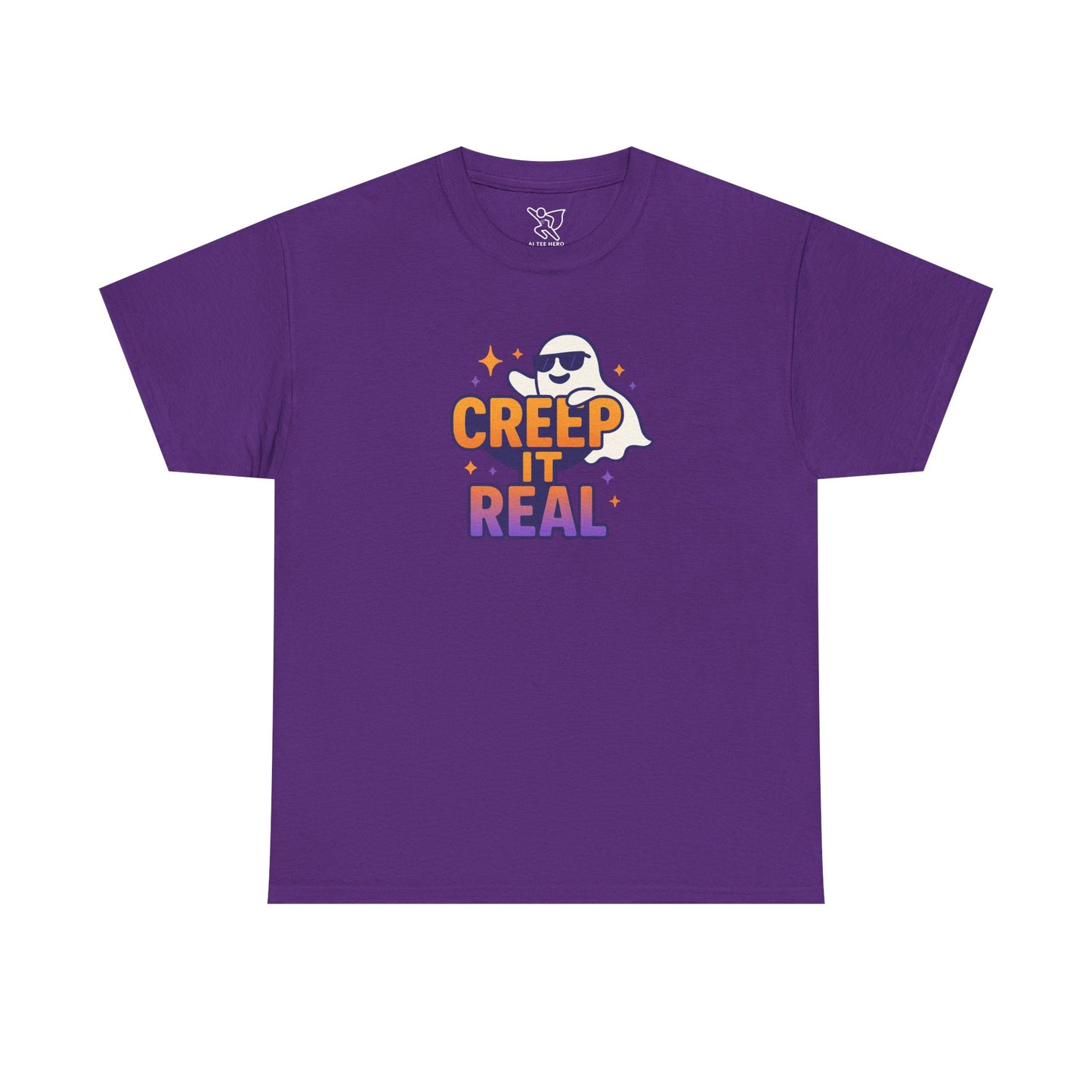 "Creep It Real" Halloween Humor Unisex Graphic Shirt, Ghost Lover Gift, Spooky Season Apparel, Funny Halloween T-Shirt