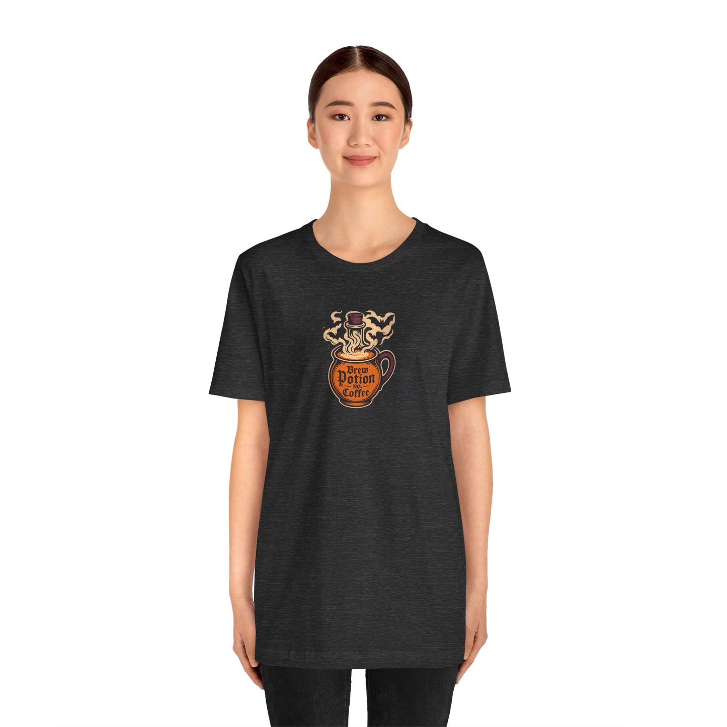 "Coffee Potion" Unisex Tee, Casual Wear, Gift for Coffee Lovers, Magical T-Shirt, Witchy Apparel, Coffee Enthusiast Presents