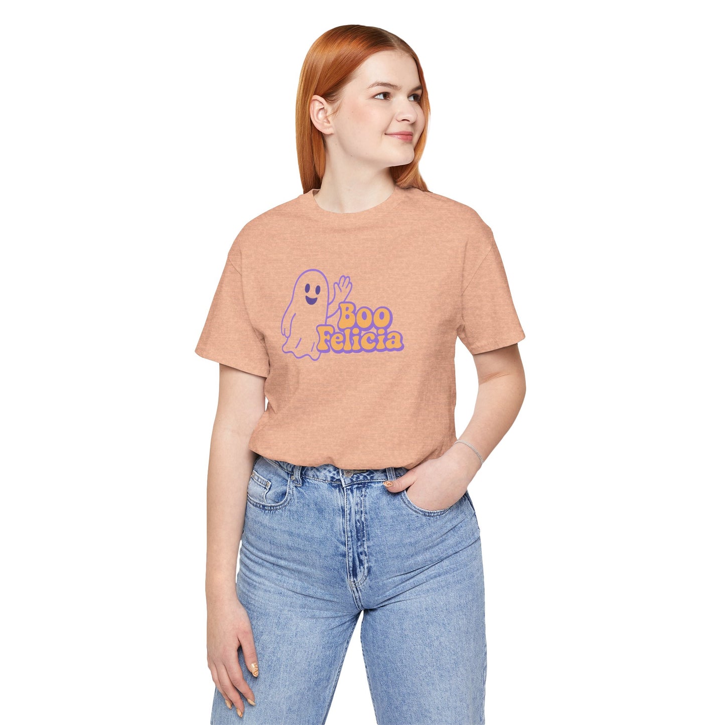 "Boo Felicia Ghost" Unisex Halloween T-Shirt, Spooky Apparel, Fun Gift, Casual Wear, Holiday Shirt