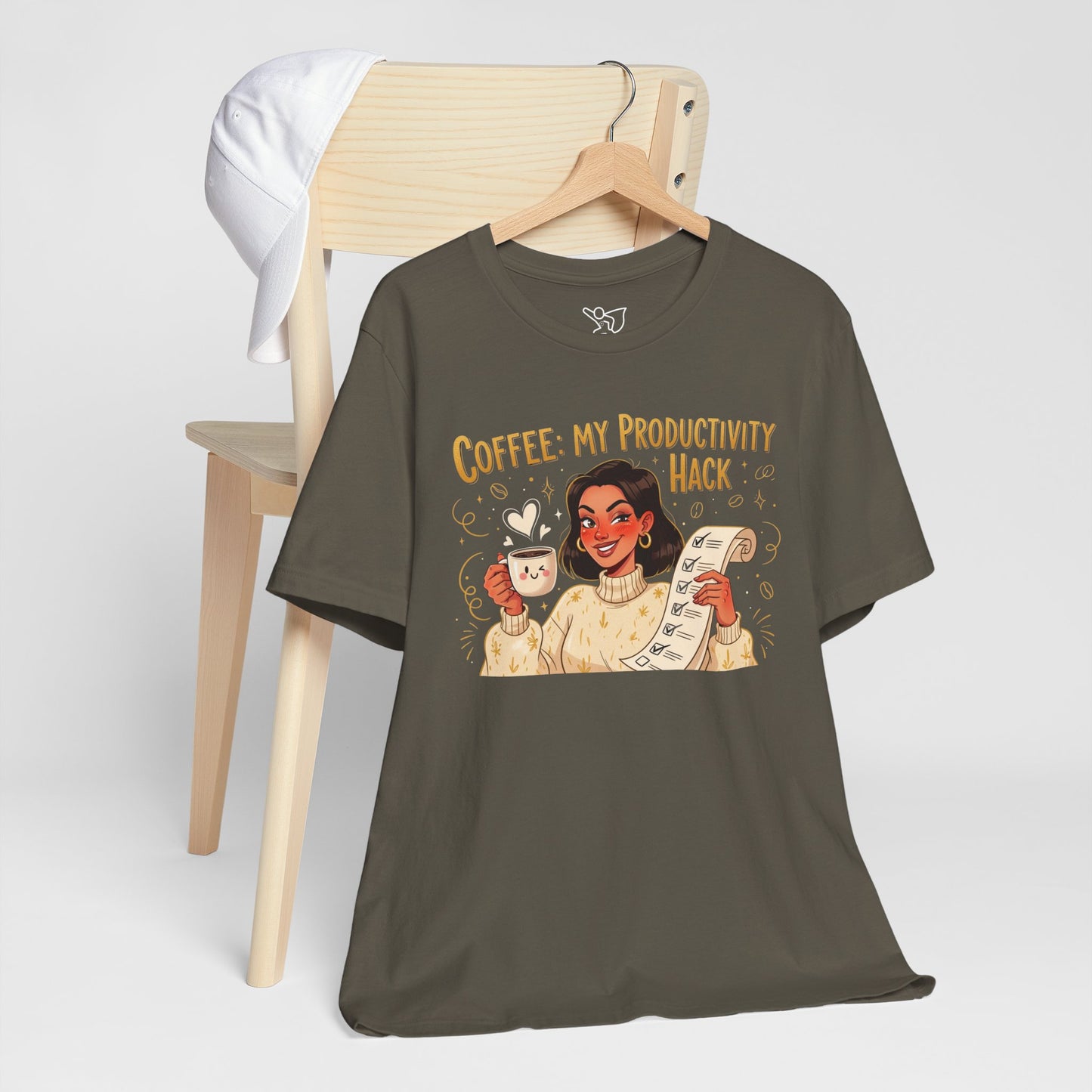 "Coffee: My Productivity Hack" Funny Tee, Gift for Coffee Lovers, Unisex Funny Shirt, Casual Wear, Quirky Gift Idea