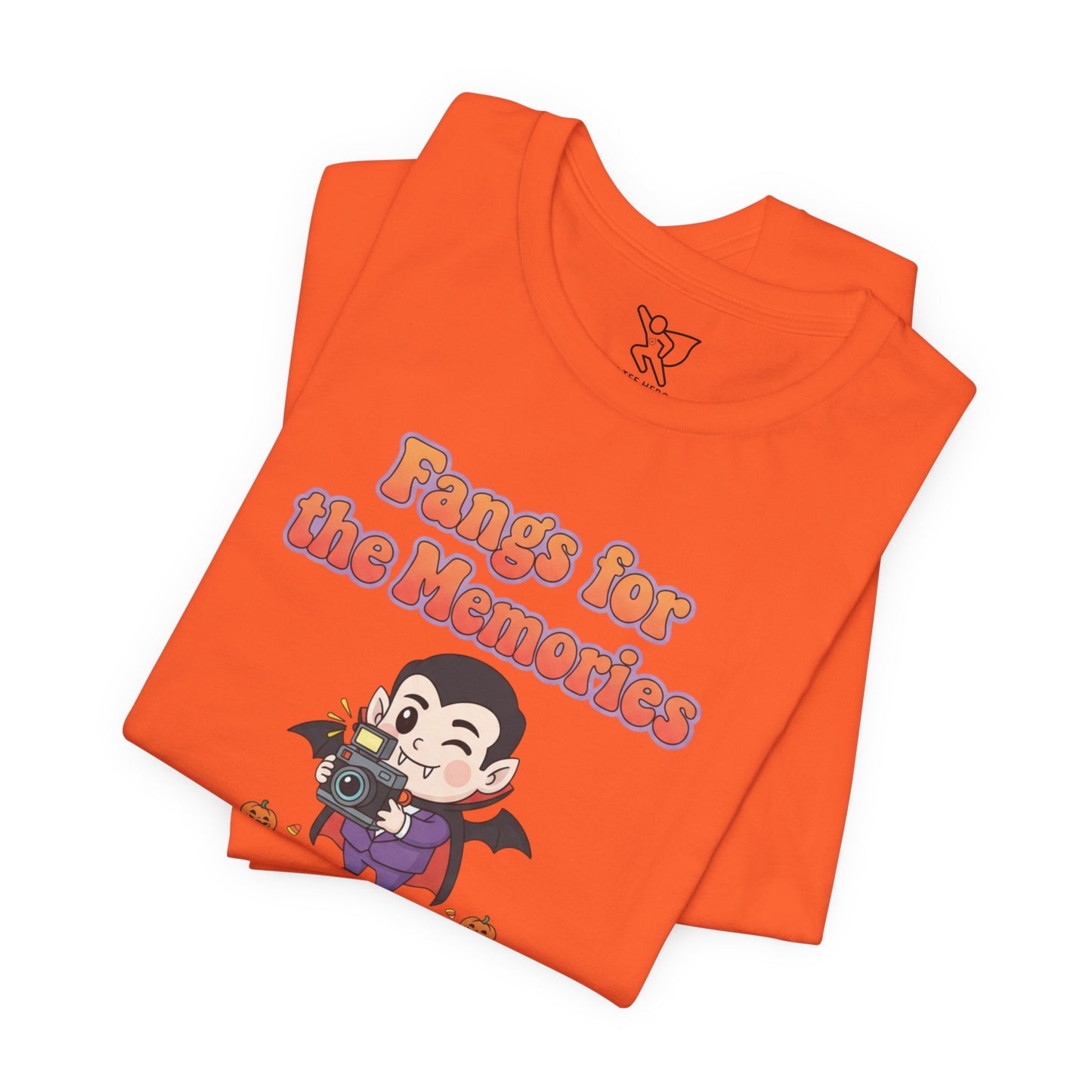 "Fangs for the Memories" Unisex Short Sleeve Shirt, Casual Halloween Outfit, Gift for Spooky Season, Halloween Shirt