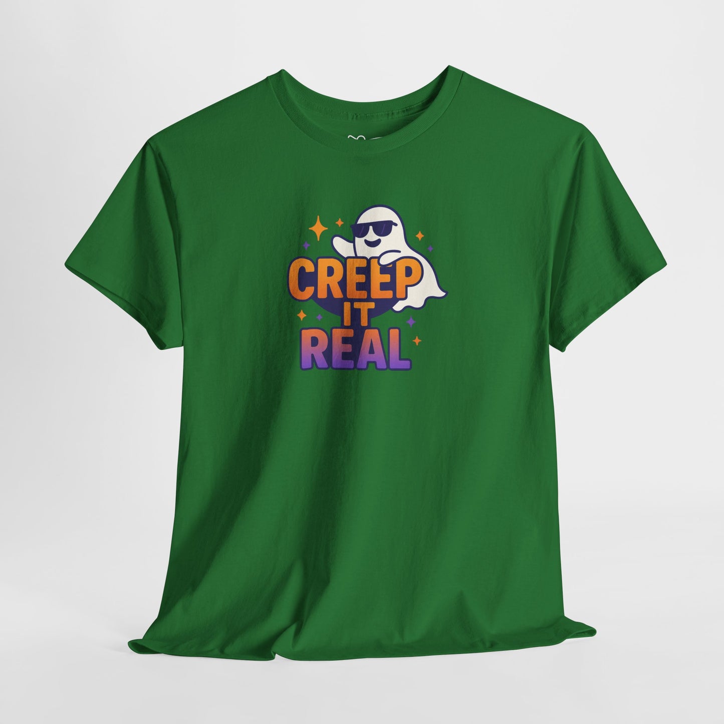 "Creep It Real" Halloween Humor Unisex Graphic Shirt, Ghost Lover Gift, Spooky Season Apparel, Funny Halloween T-Shirt