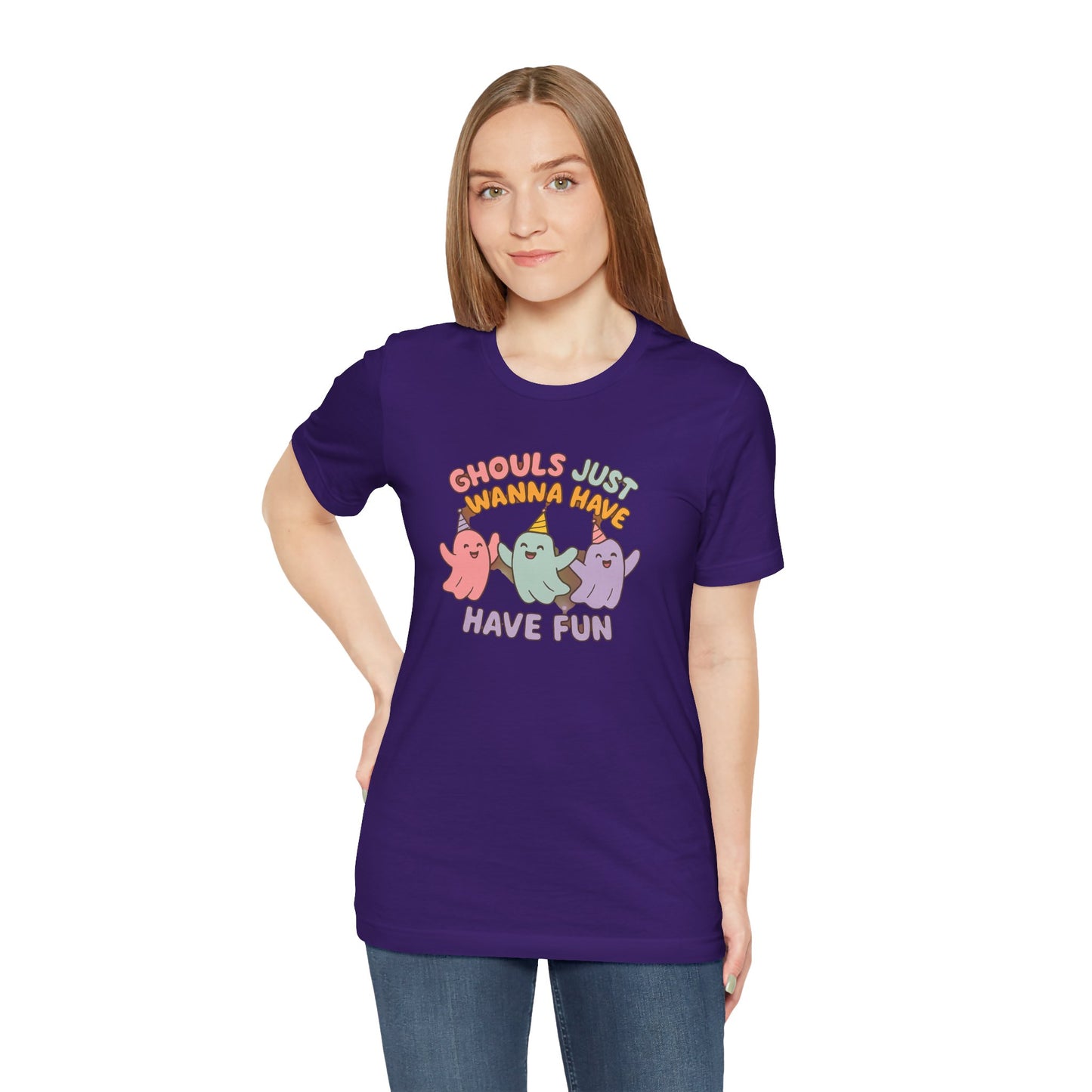 "Ghouls Just Wanna Have Fun" T-Shirt for Halloween, Unisex Graphic Shirt, Cute Ghosts Tee, Casual Wear, Gift for Friends