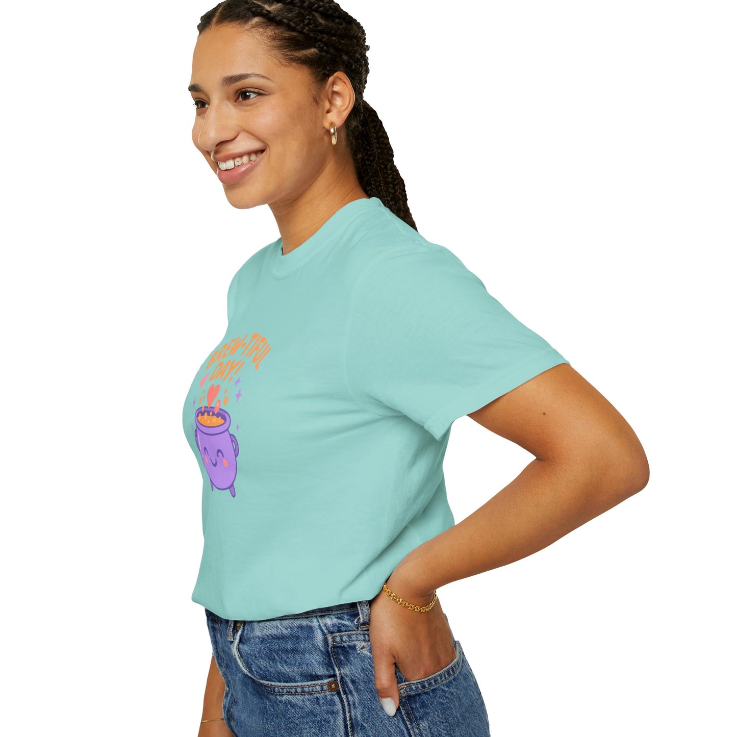 Brew-tiful Day T-Shirt, Cute Coffee Tee, Unisex Gift, Fun Humor Shirt, Coffee Lover Apparel, Casual Everyday Wear