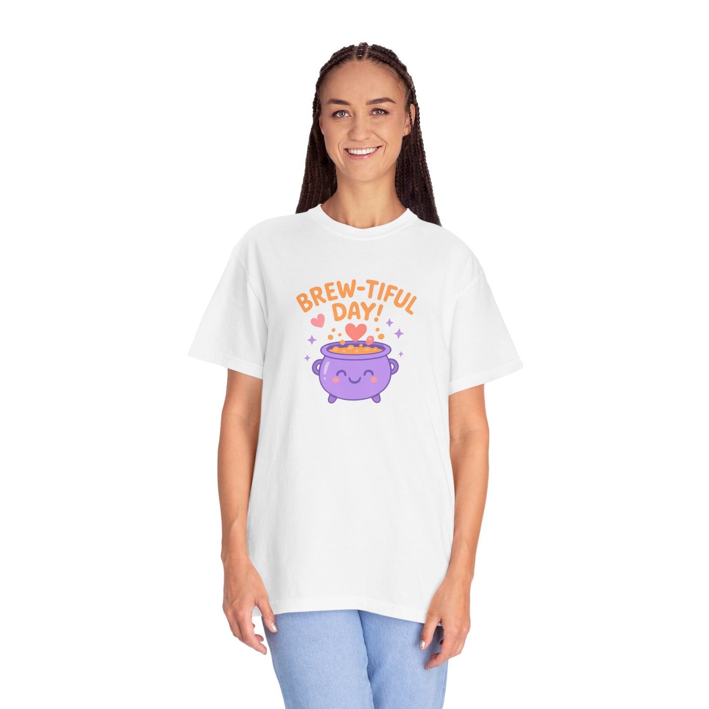 Brew-tiful Day T-Shirt, Cute Coffee Tee, Unisex Gift, Fun Humor Shirt, Coffee Lover Apparel, Casual Everyday Wear