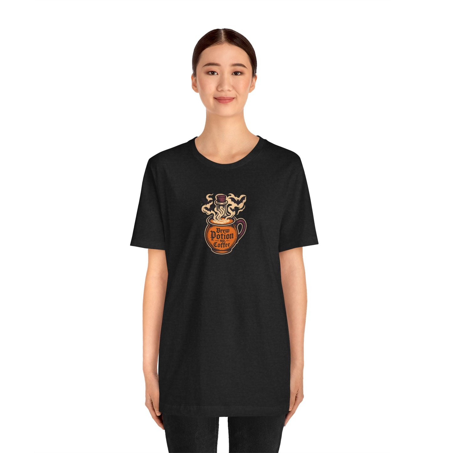 "Coffee Potion" Unisex Tee, Casual Wear, Gift for Coffee Lovers, Magical T-Shirt, Witchy Apparel, Coffee Enthusiast Presents