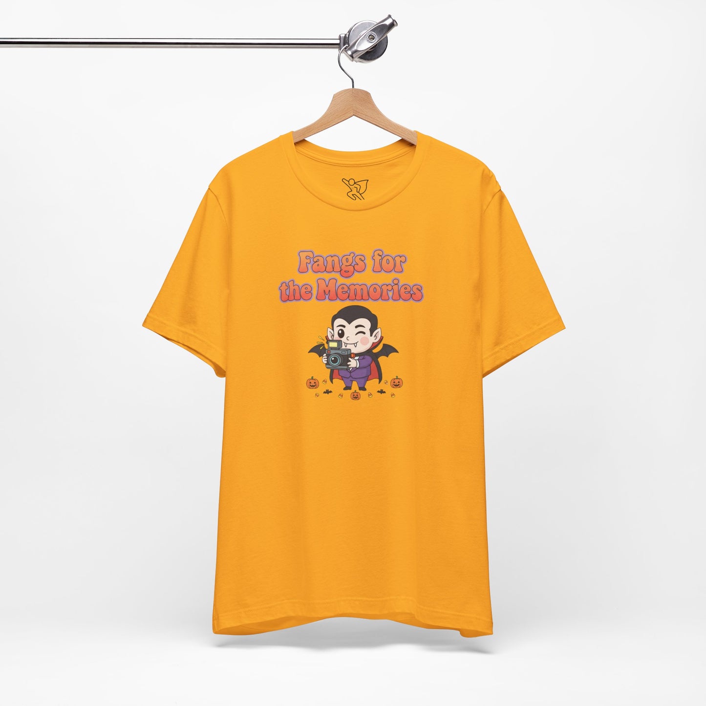 "Fangs for the Memories" Unisex Short Sleeve Shirt, Casual Halloween Outfit, Gift for Spooky Season, Halloween Shirt